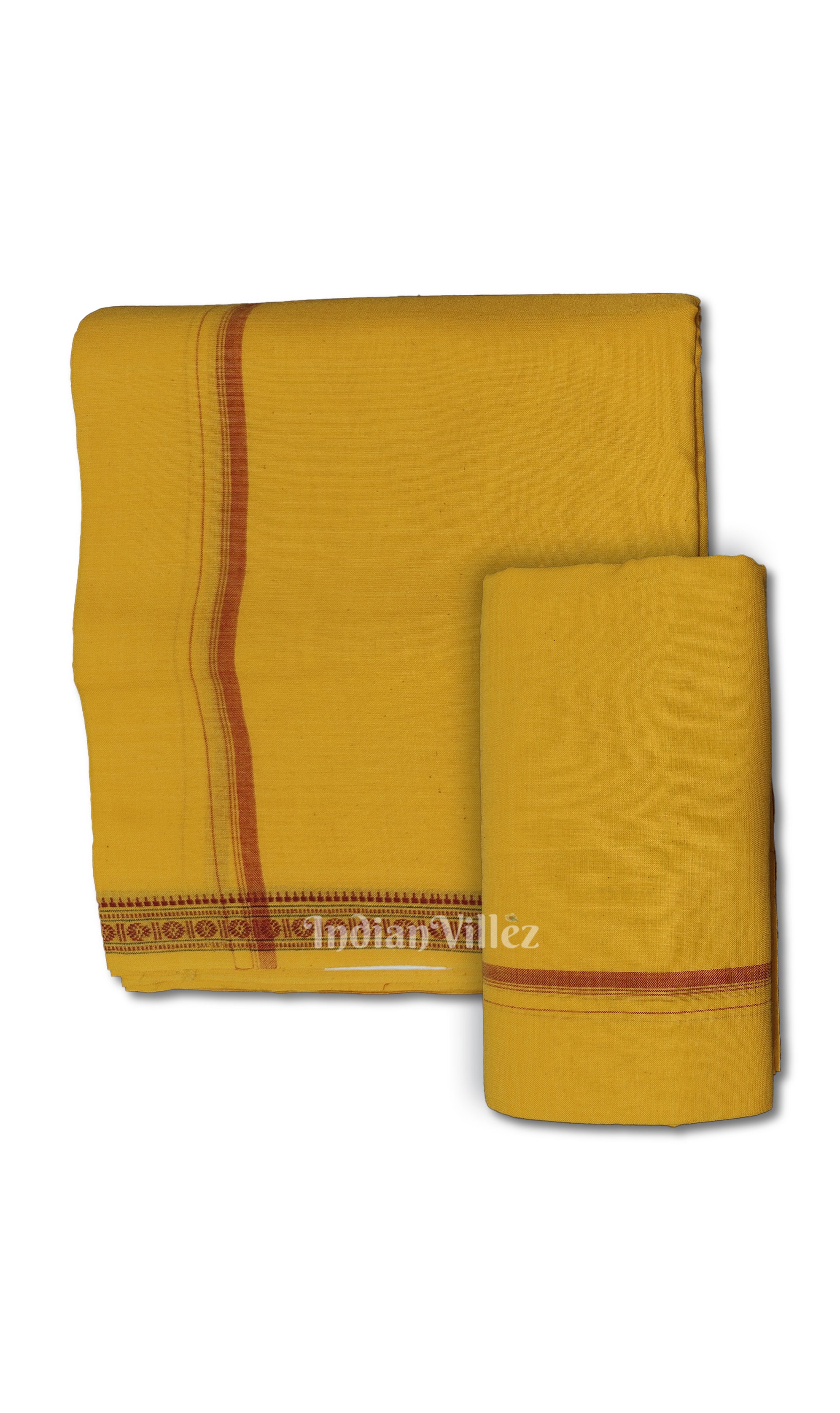 IndianVillèz Yellow Odisha Handloom Sambalpuri Cotton Joda