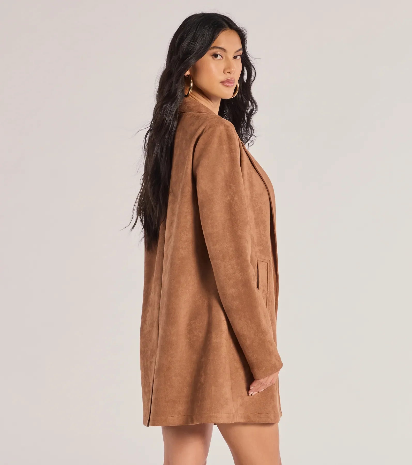 Windsor On The Move Faux Suede Long Blazer - view 6