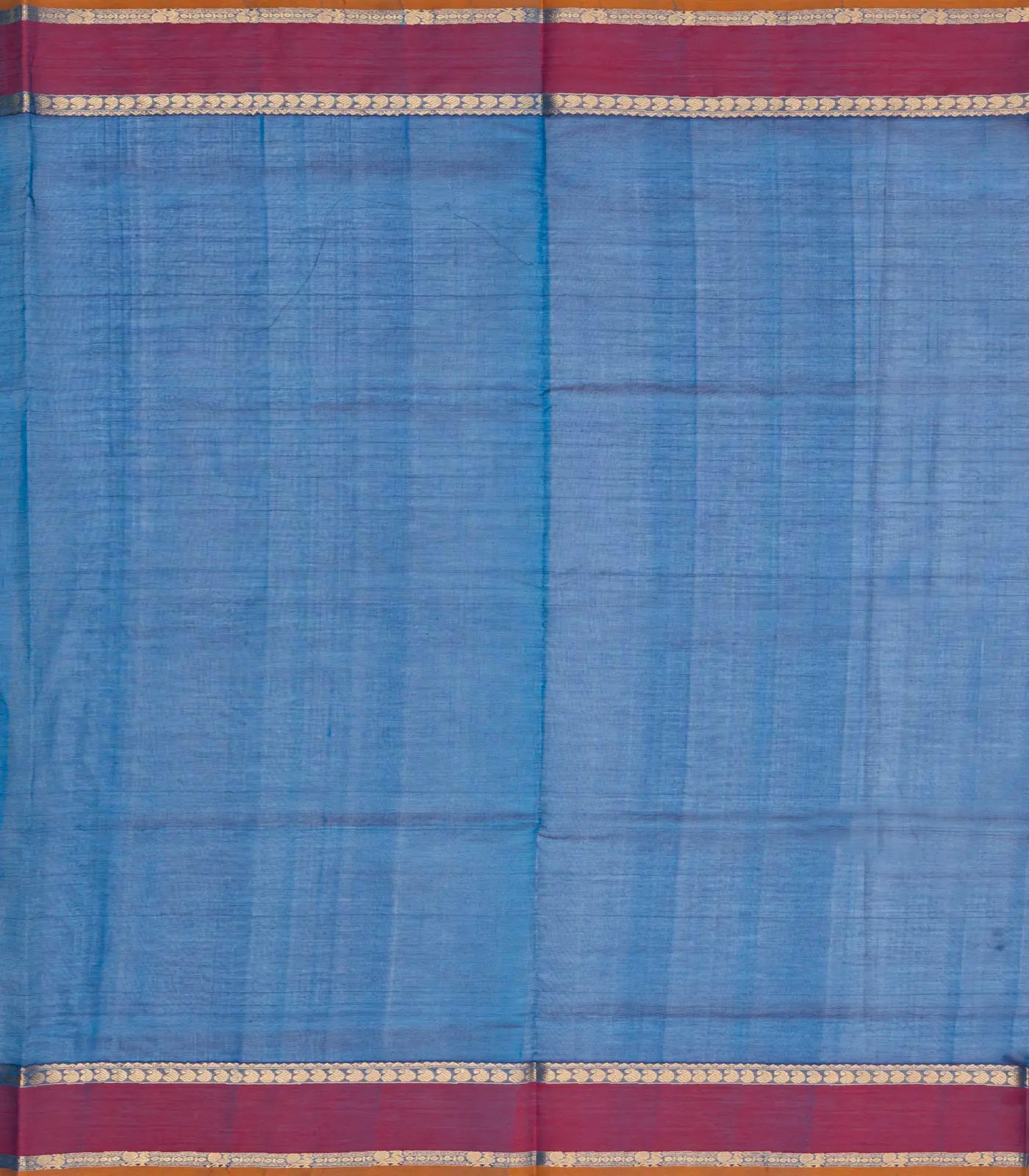 RmKV Blue Handloom Silk Cotton Saree With Checks - view 4