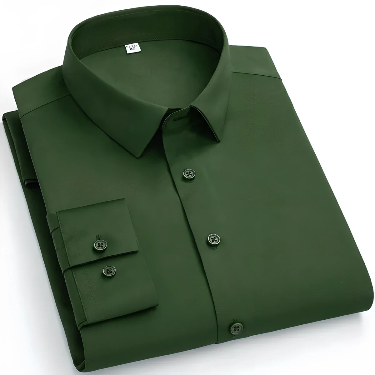 BlackTree Plain Cotton Blend Solid Shirts (Olive Green)