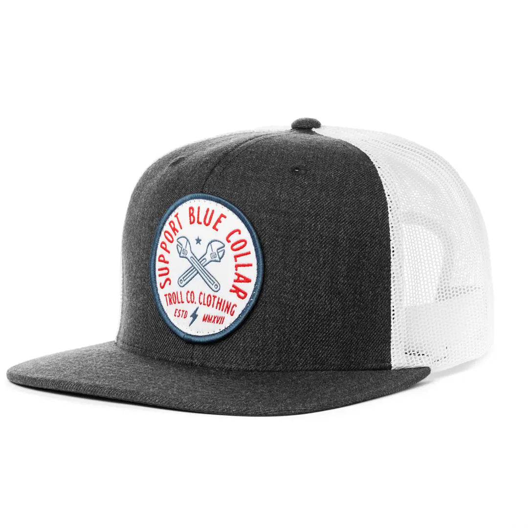 Radial Mettle Snapback Hat – Heather Charcoal/White