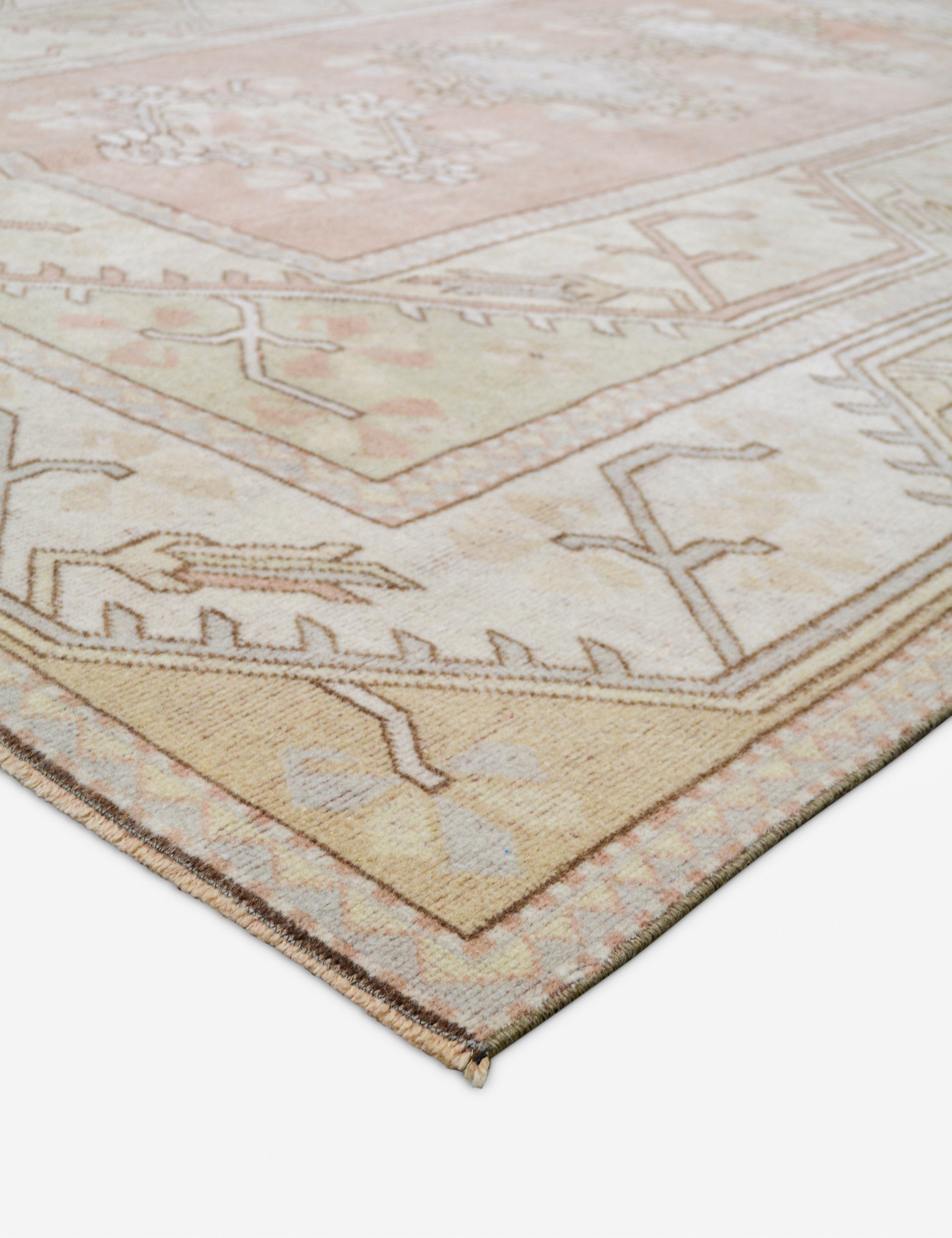 Lulu and Georgia Vintage Turkish Hand-Knotted Wool Rug No. 486, 6' 5" x 9' 4" - view 2