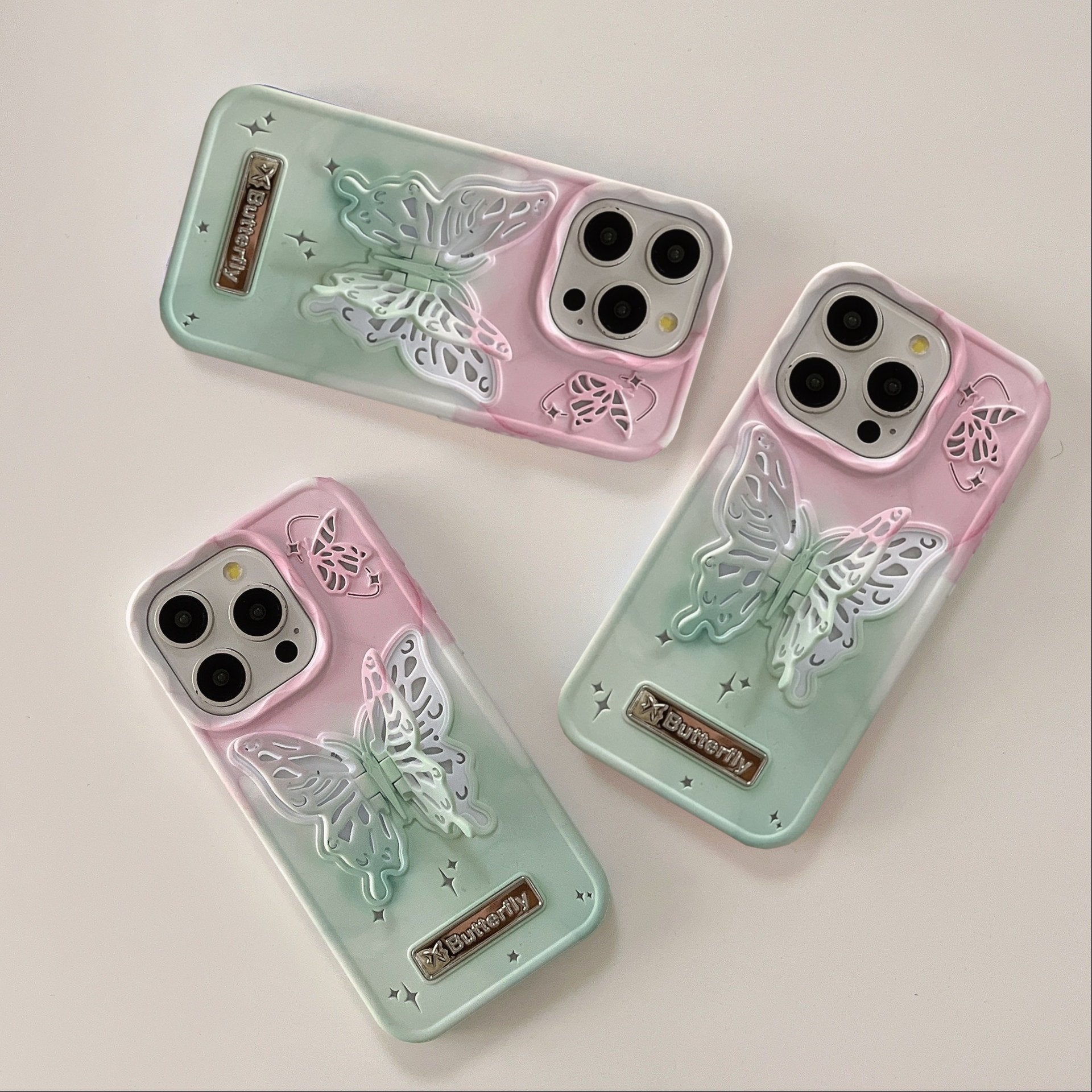Peeperly Whimsical Macaron Butterfly Stand Case - view 4
