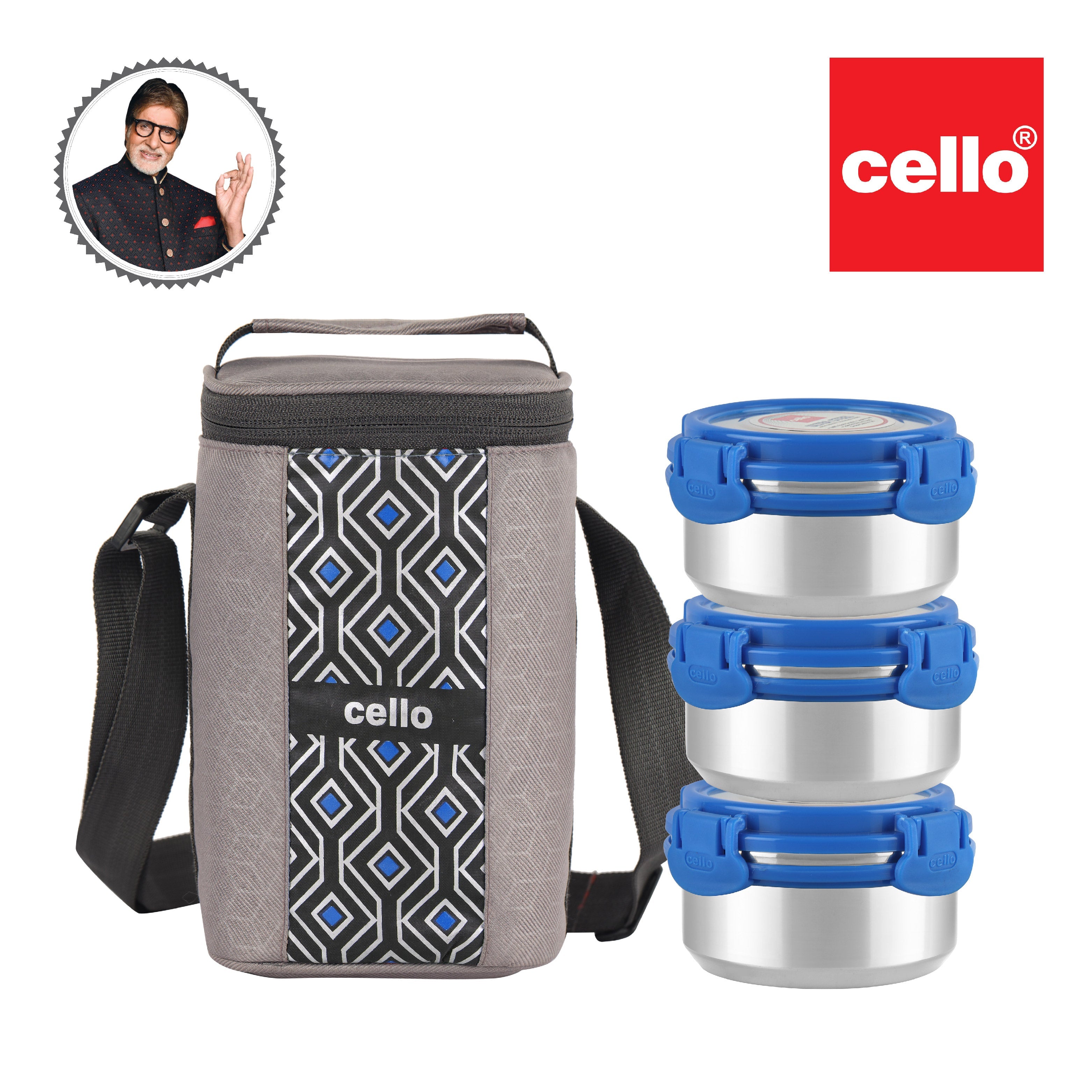 Cello MF Ultra Stainless Steel Lunch Box with Jacket, Set of 3 - view 14