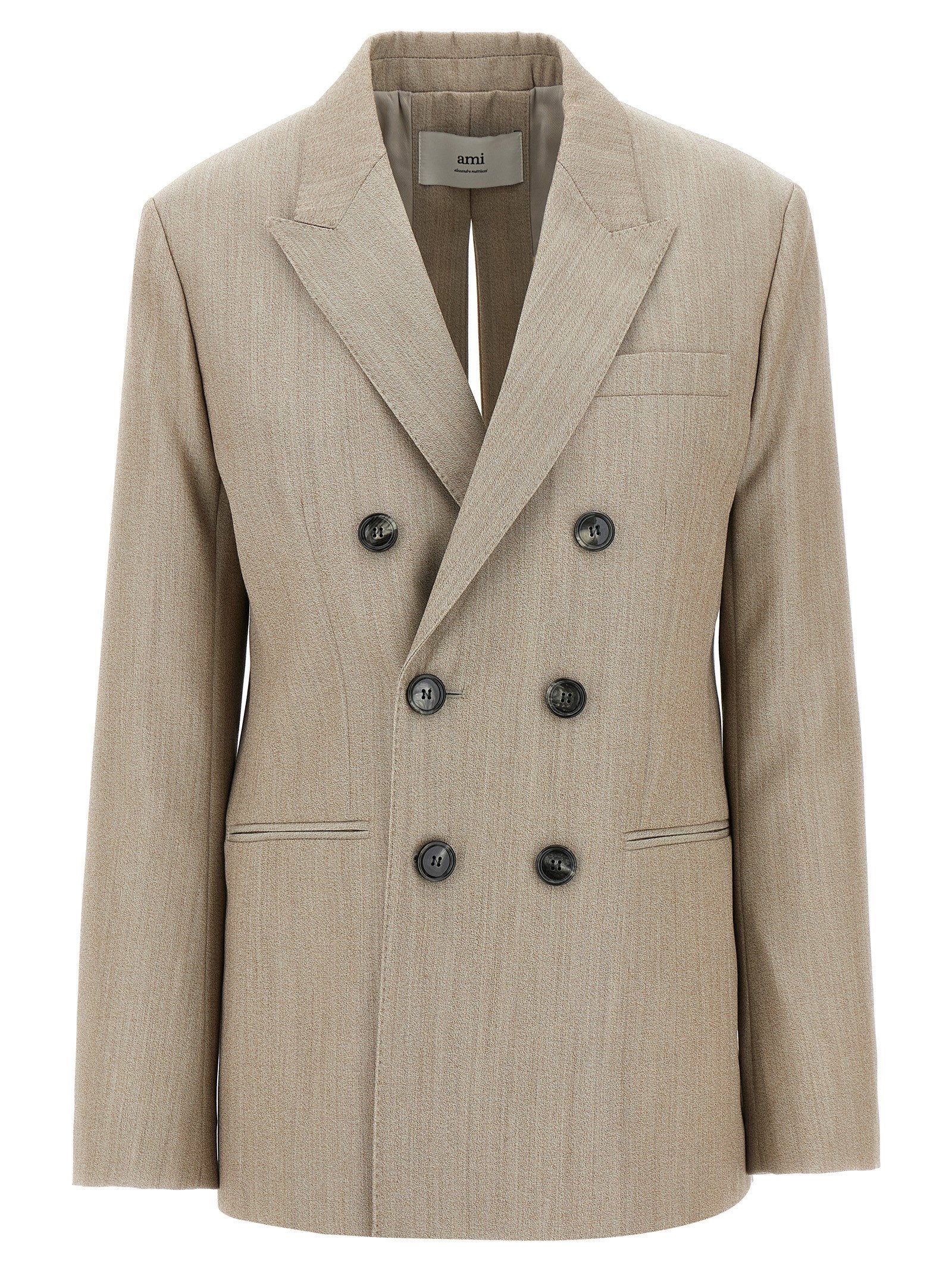 Ami Paris Maxi Split Blazer – 100% virgin wool