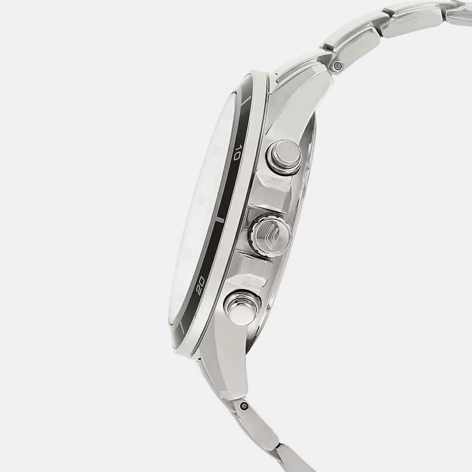 Casio Edifice Men Quartz White Dial Chronograph Stainless Steel Watch EX095 - view 3