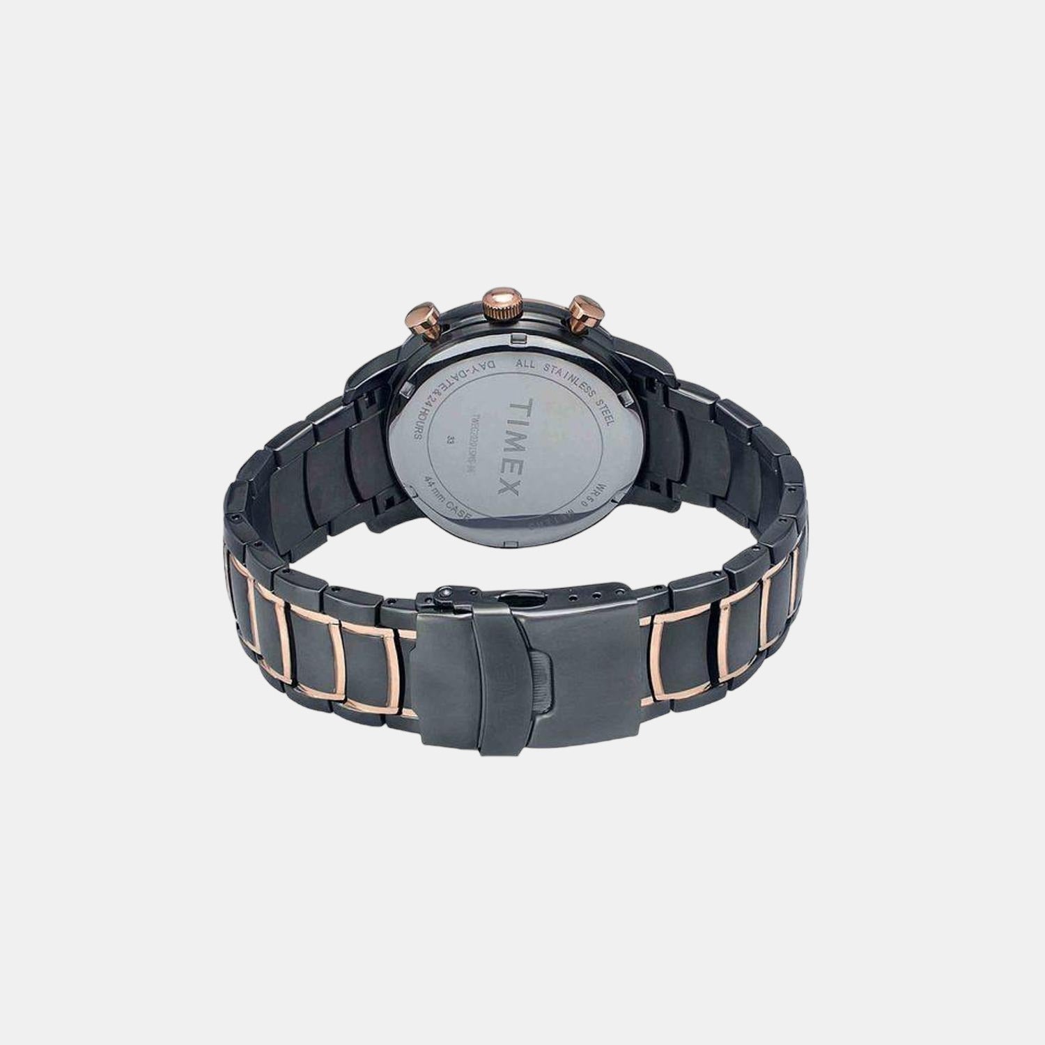Timex E Class Men Quartz Black Dial Chronograph Stainless Steel Watch TWEG20201 - view 5