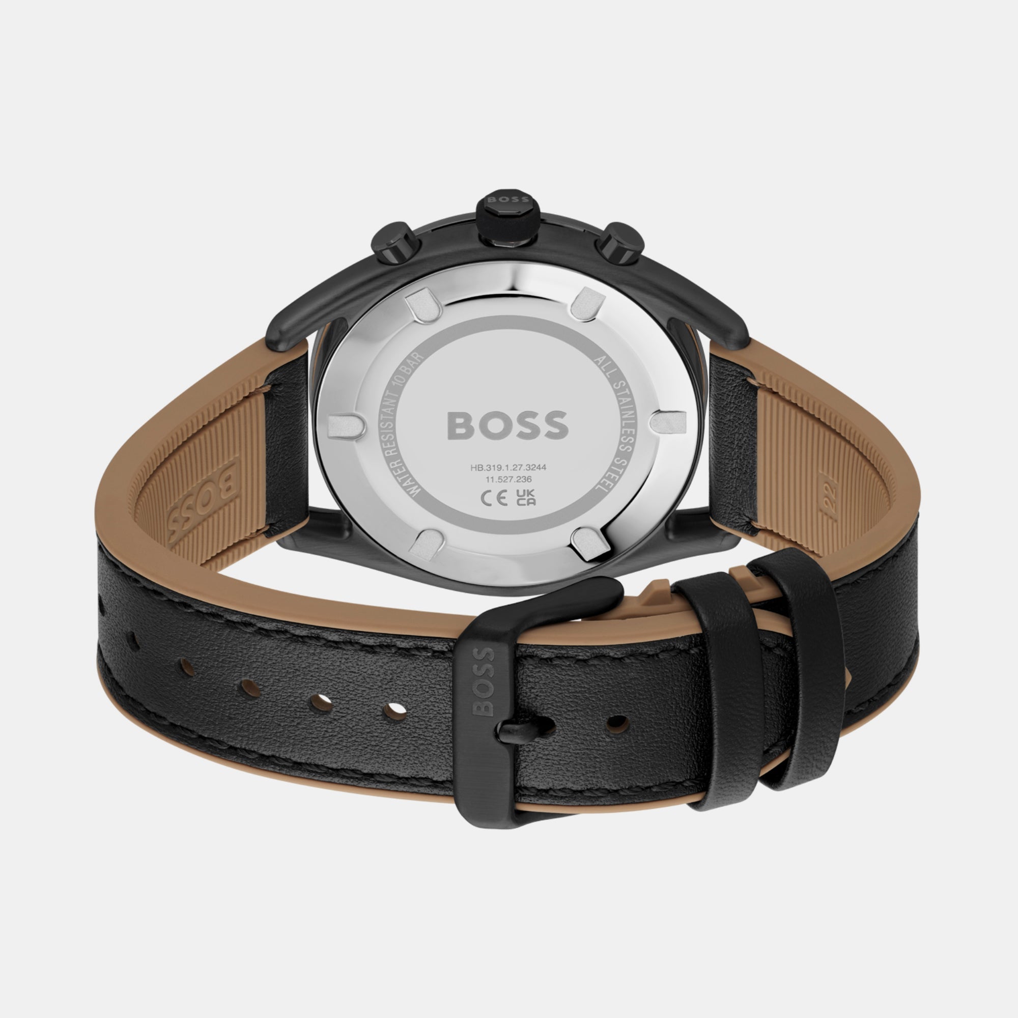 Boss Center Court Men Quartz Black Dial Chronograph Leather Watch 1514022 - view 2