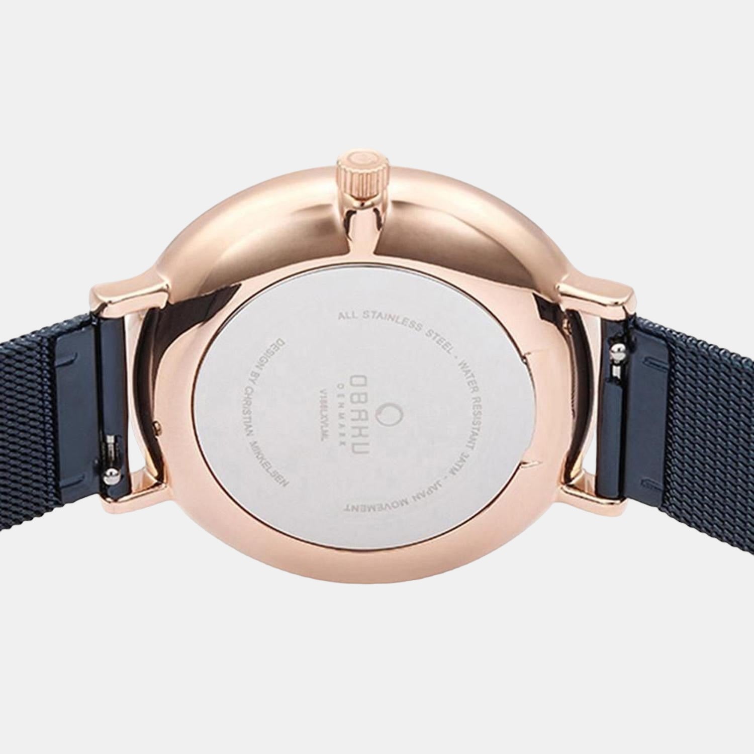 Obaku Ager Men Quartz Blue Dial Analog Stainless Steel Watch V235GXVLML - view 4