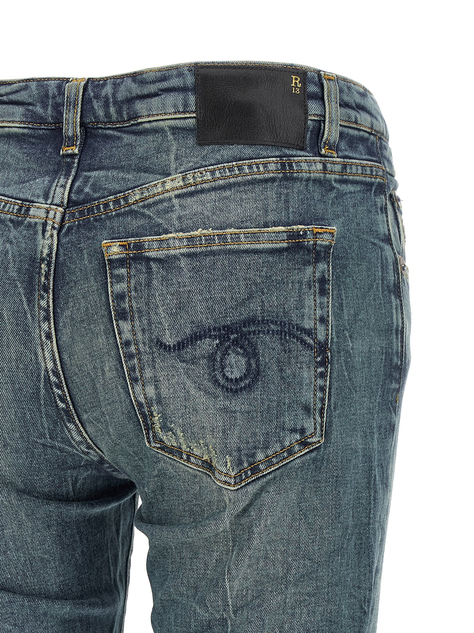 R13 Overflow Boy Flare Jeans – 98% cotton, 2% elastane - view 4
