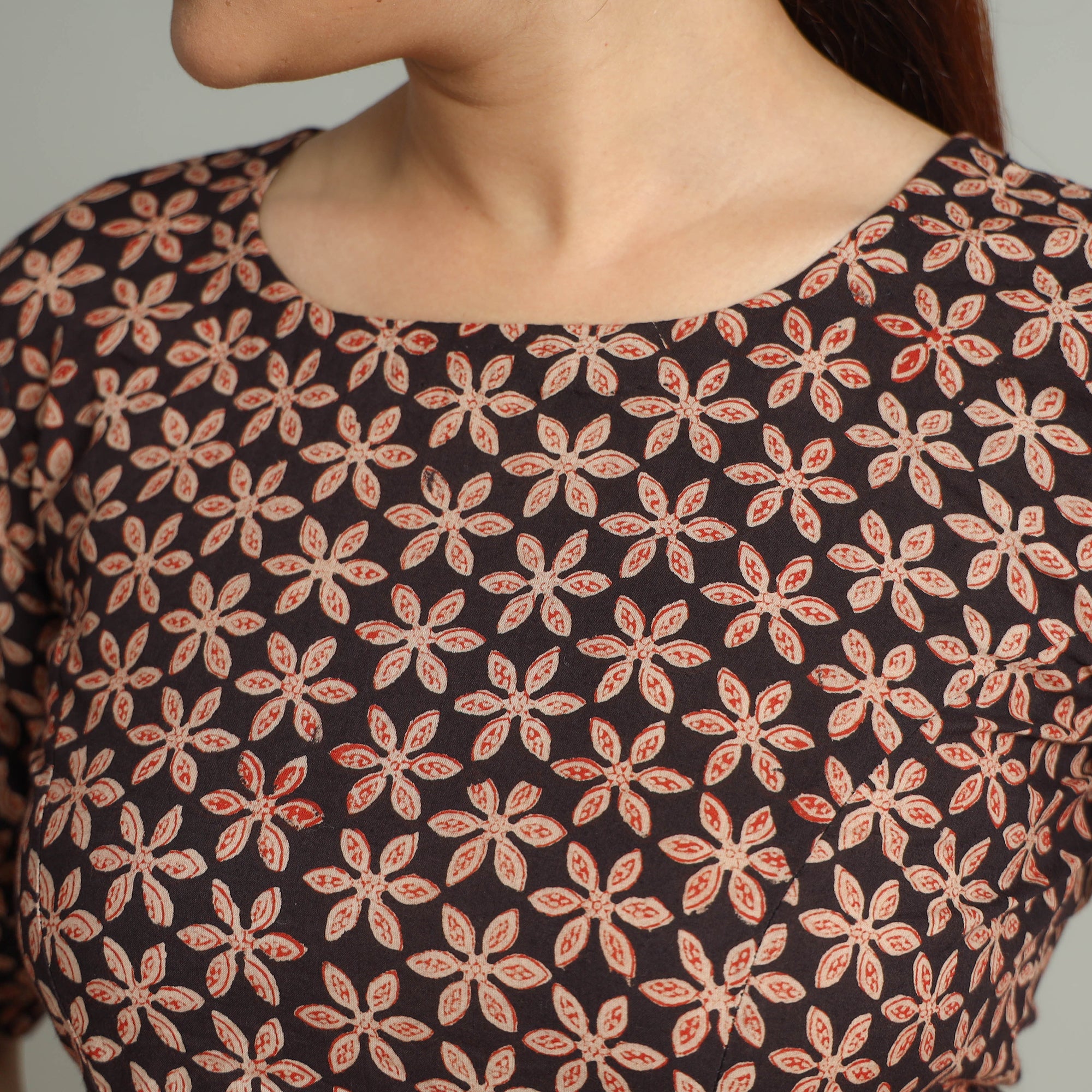 ITOKRI CASUALS Black - Bagru Block Printed Cotton Stitched Blouse 11 - view 4