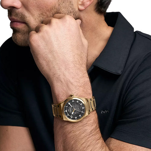 Michael Kors Oversized Panorama Black Skeleton Dial Men 44mm MK9218 - view 2