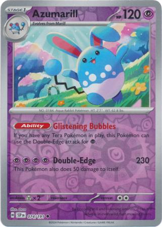 Uncommon sv08-074 reverse – Pokémon Azumarill - 074/191 - Uncommon [sv08-074] [Reverse Holo]
