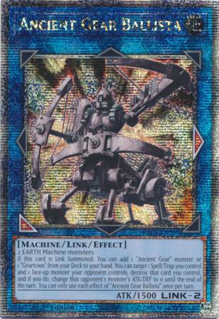 Yu-Gi-Oh! Ancient Gear Ballista - RA03-EN046 - Quarter Century Secret Rare - 1st Edition