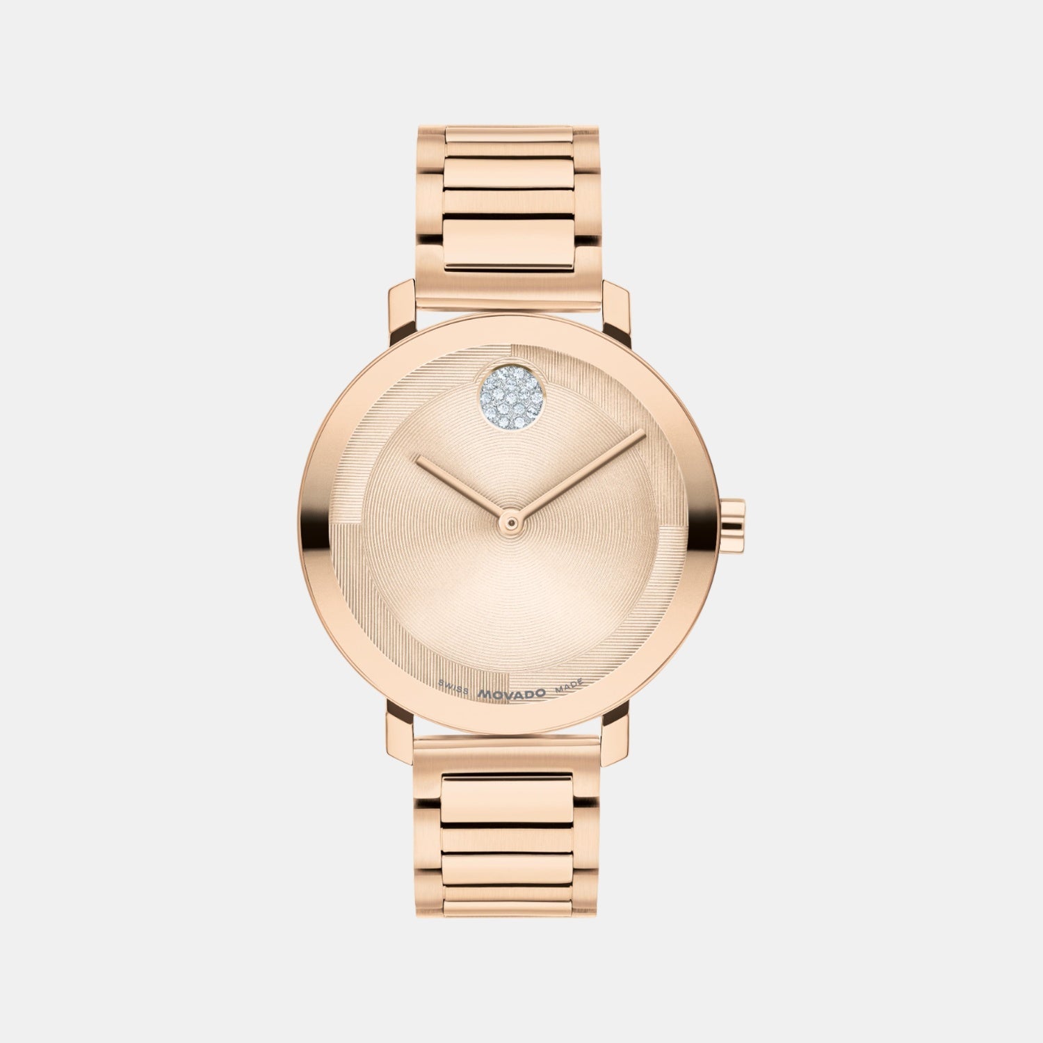 Movado Bold Women Quartz Light Rose Gold Dial Analog Stainless Steel Watch 3601266