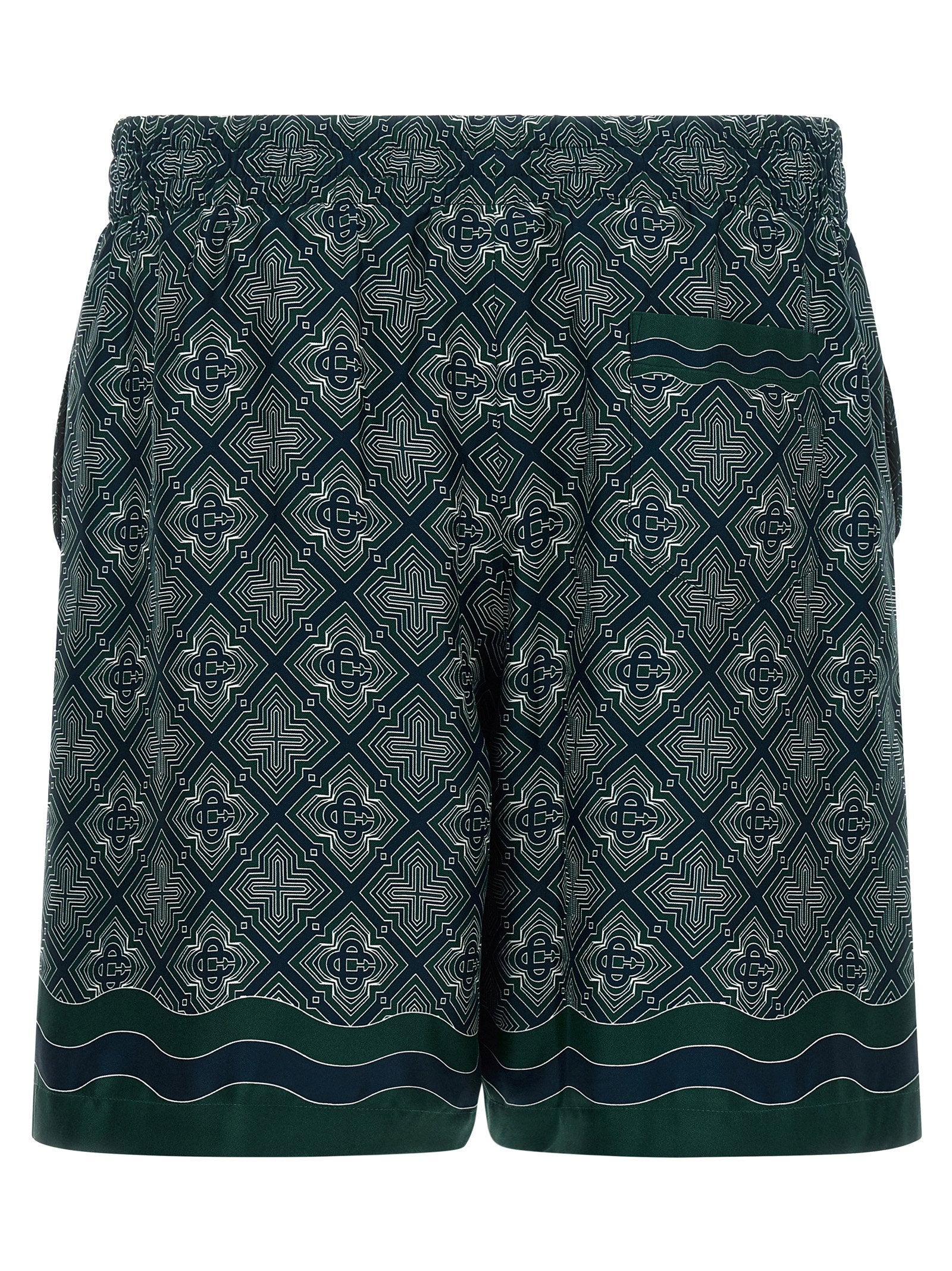 Casablanca Radiating Monogram Shorts – 100% silk - view 2