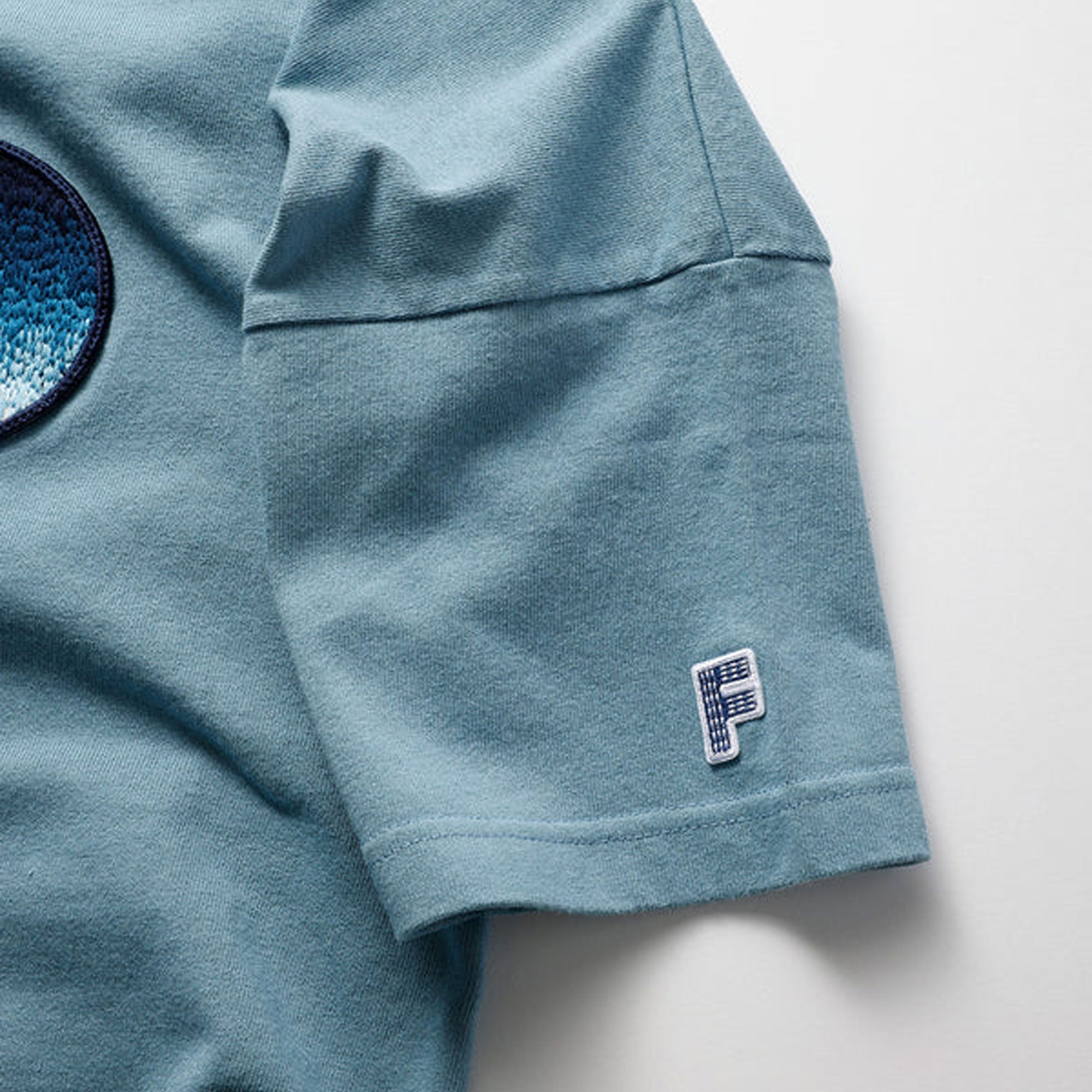 Fdmtl | Circle Patch Wide Tee { Blue - view 4