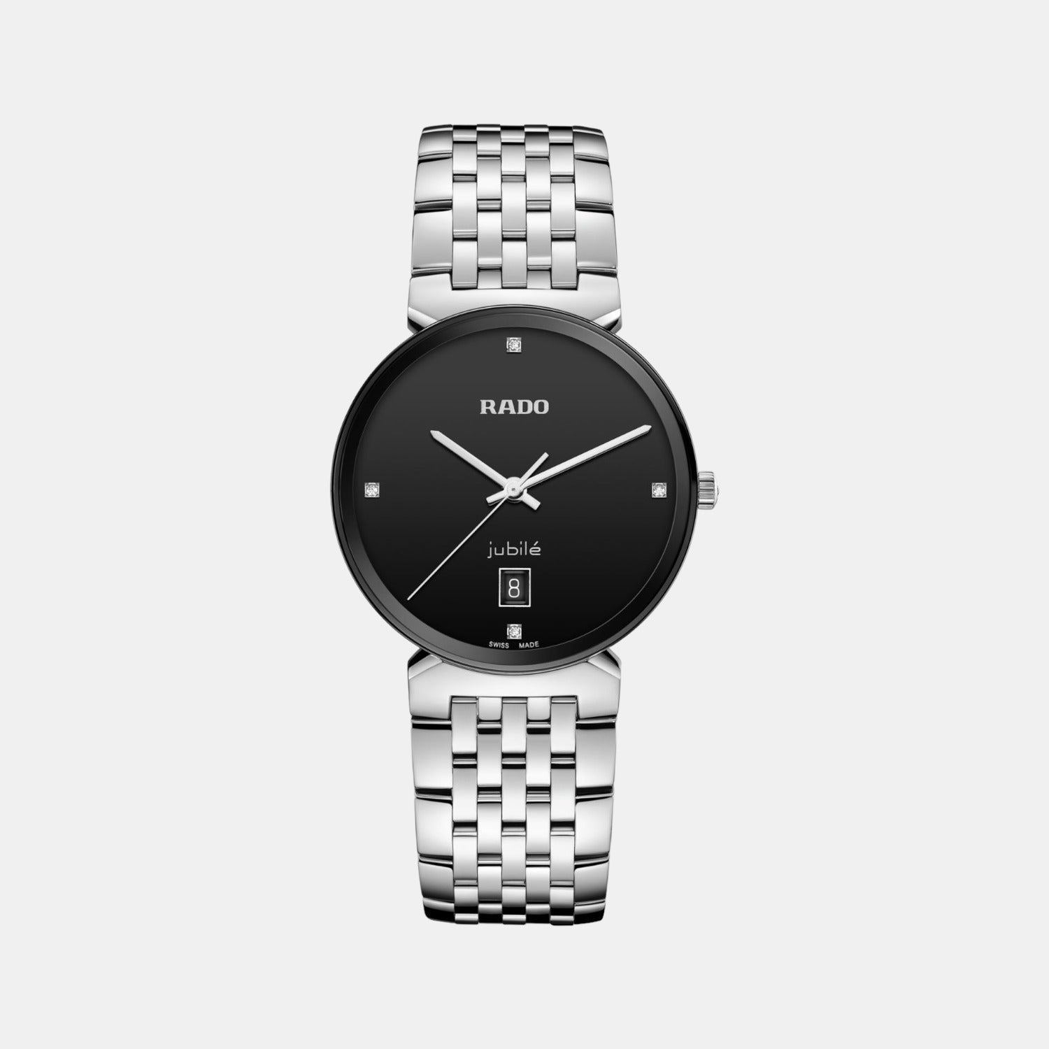 Rado Florence Unisex Quartz Black Dial Analog Stainless Steel Watch R48912713