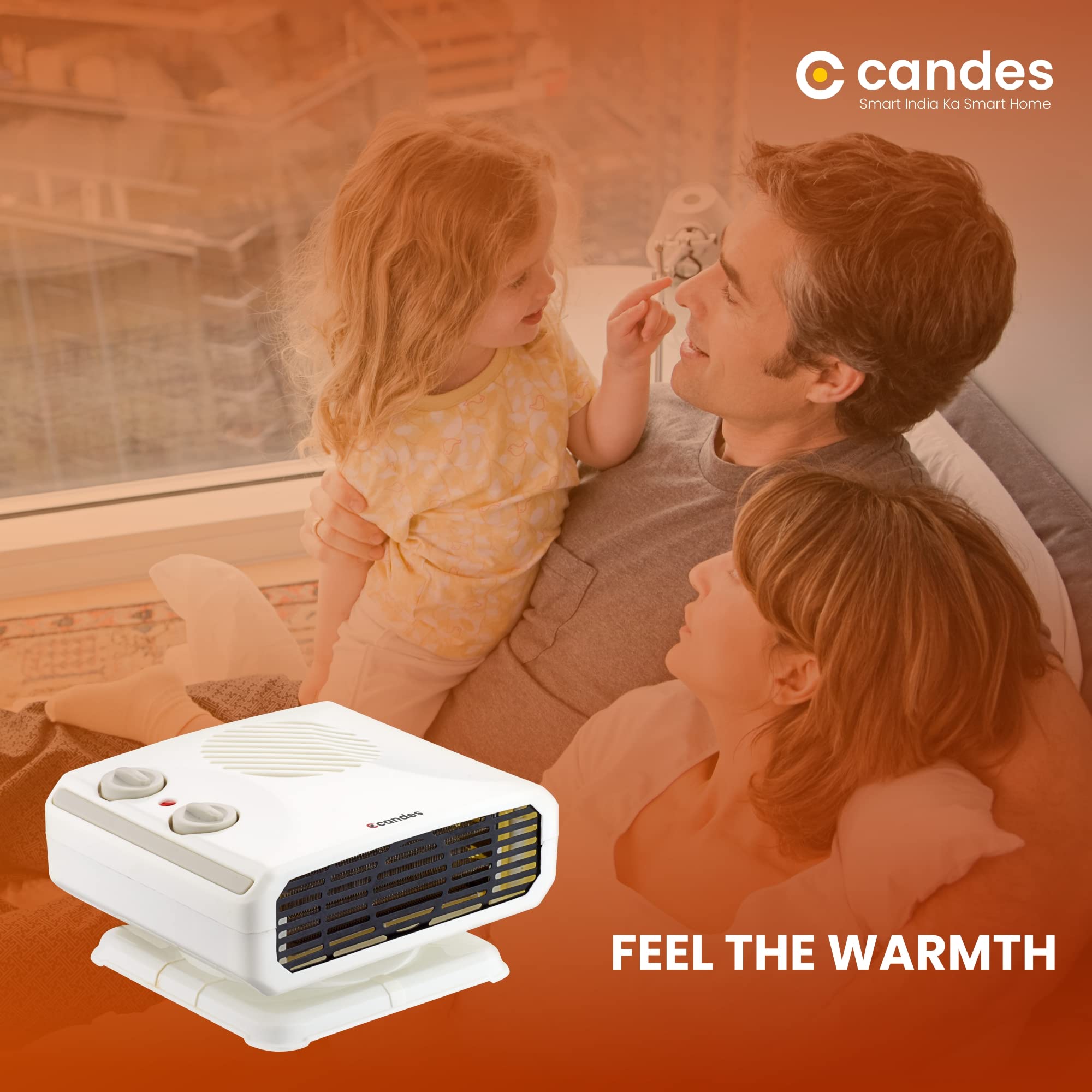 Candes Inova All in One Silent Blower Fan Room Heater Ideal for Small and Medium Area, 2000 Watts (Ivory) - view 2