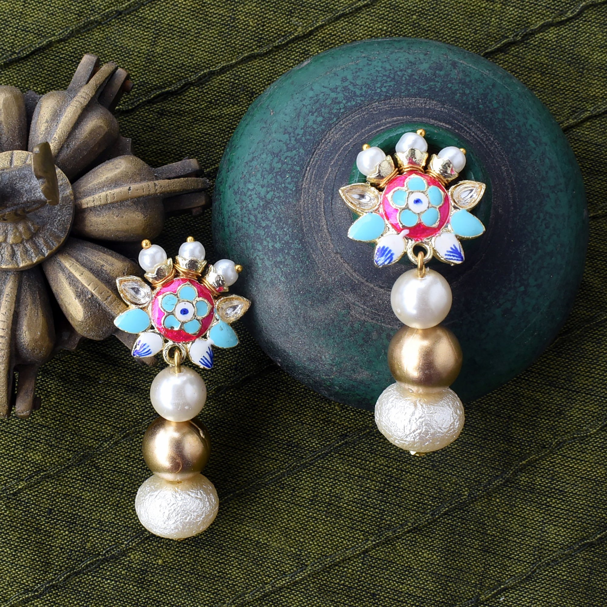 Bindurekha Multicolor Stud Earrings