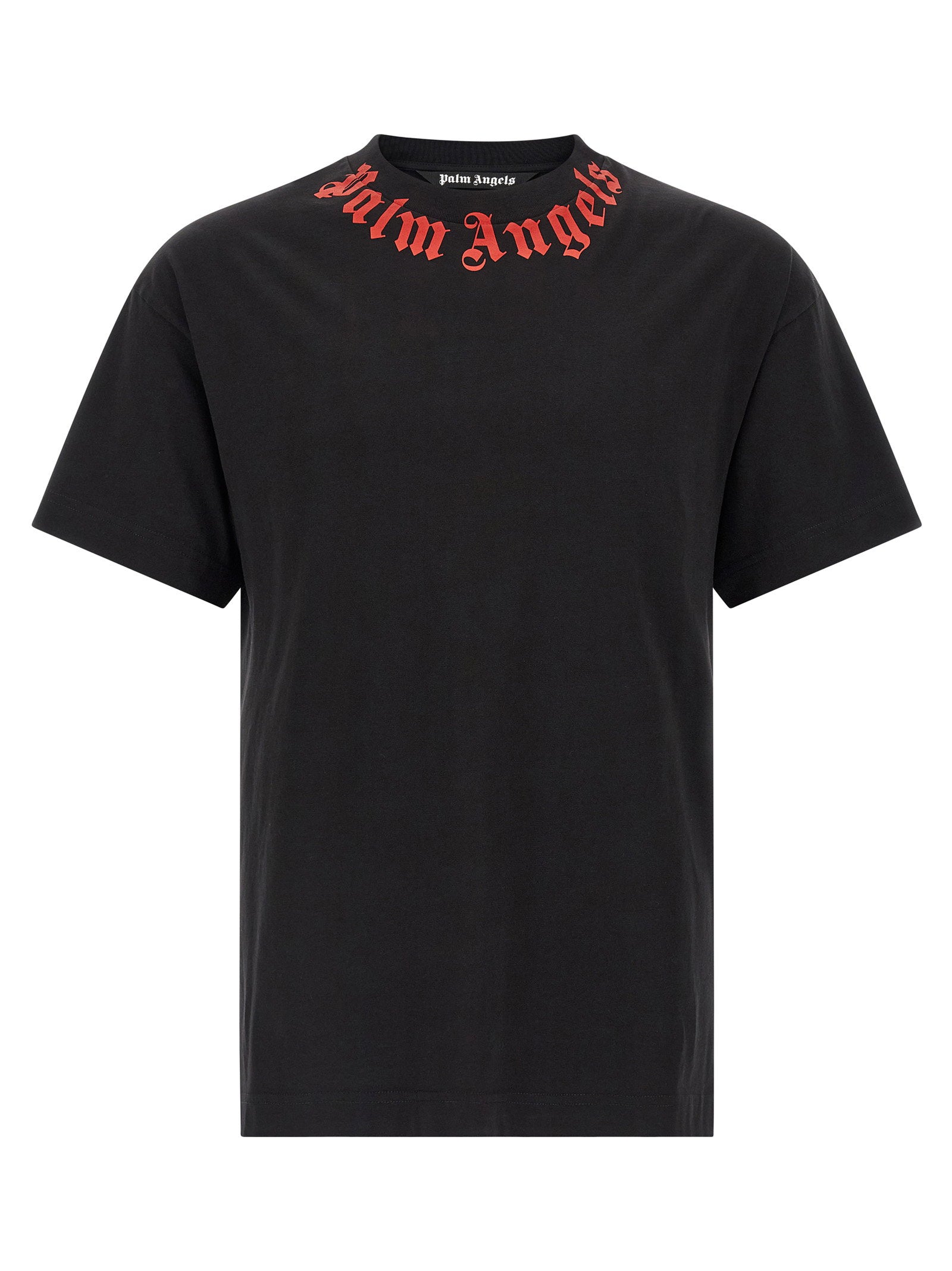 Palm Angels Neck Logo T-shirt – 100% cotton