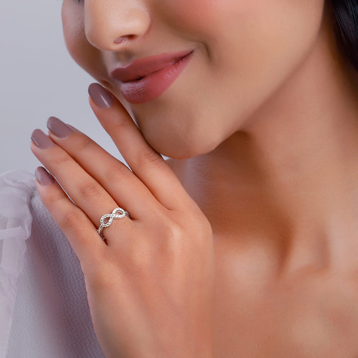 GIVA Jewellery Silver Infinite Grace Ring - view 3