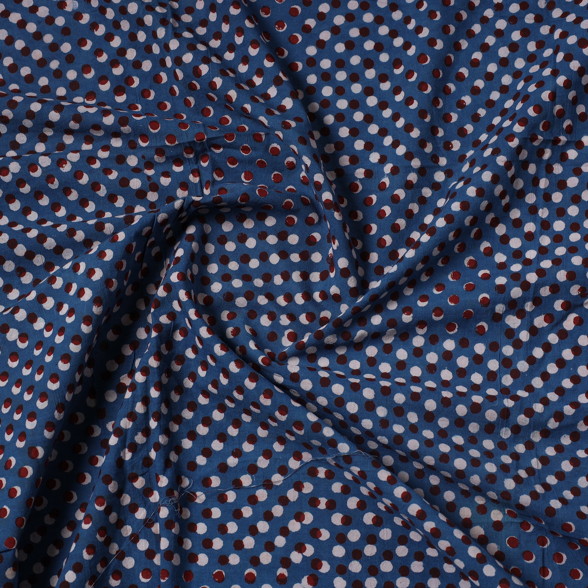 AJRAKH BY SUFIYAN ISMAIL KHATRI Blue - Ajrakh Block Printed Cotton Precut Fabric (1 meter) 40 - view 2
