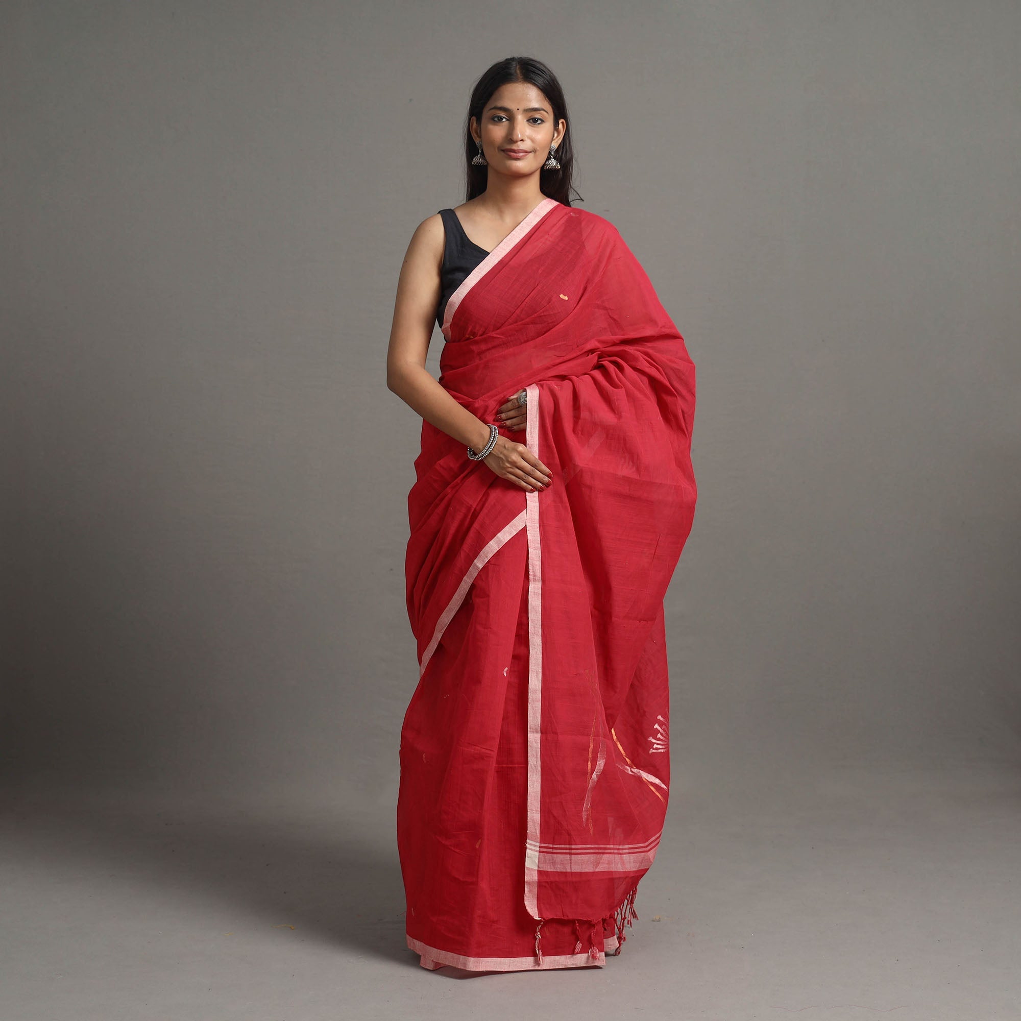 CHITRIKA Pollen Jamdani Cotton Handloom Saree 50