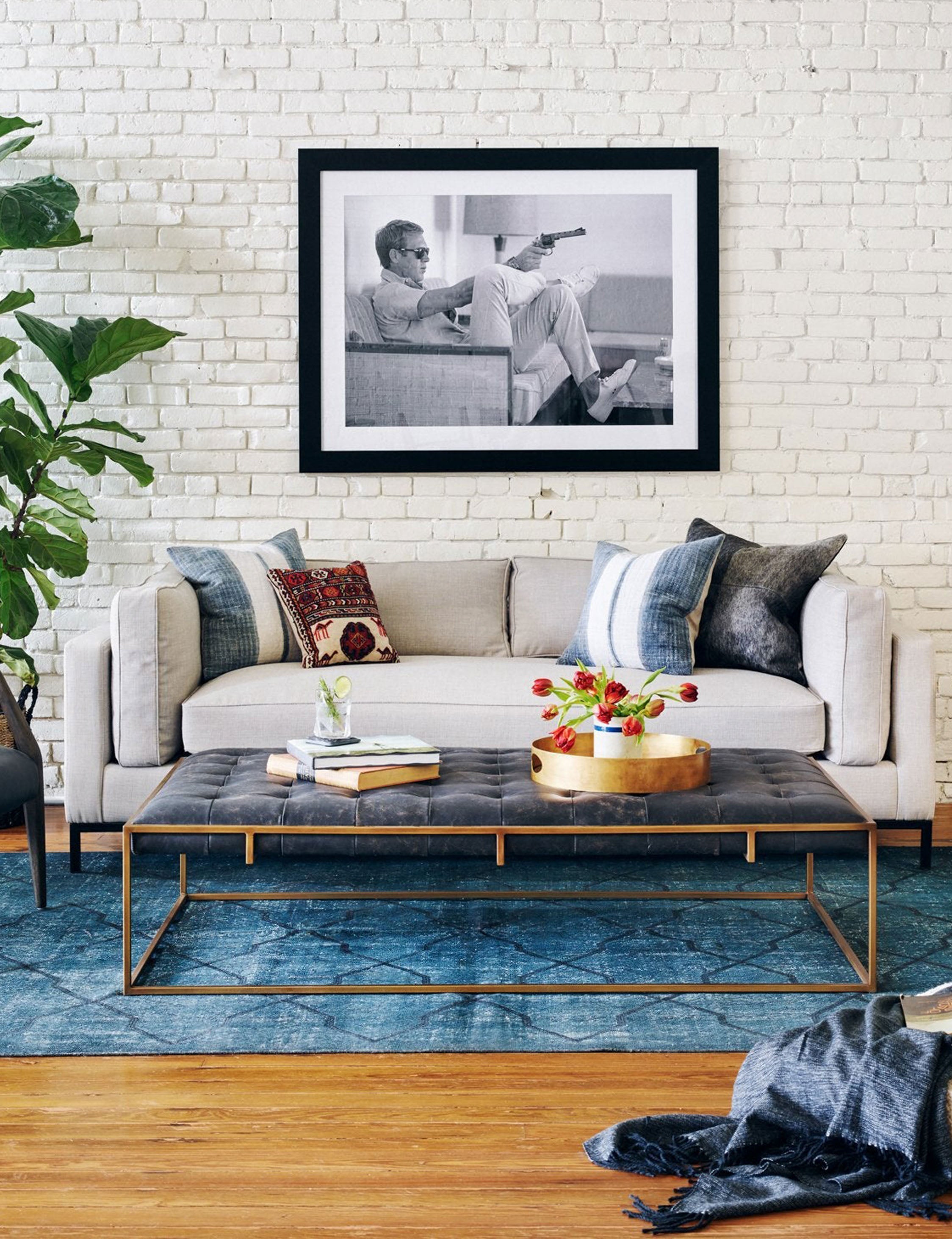 Lulu and Georgia Olwina Leather Coffee Table - view 3