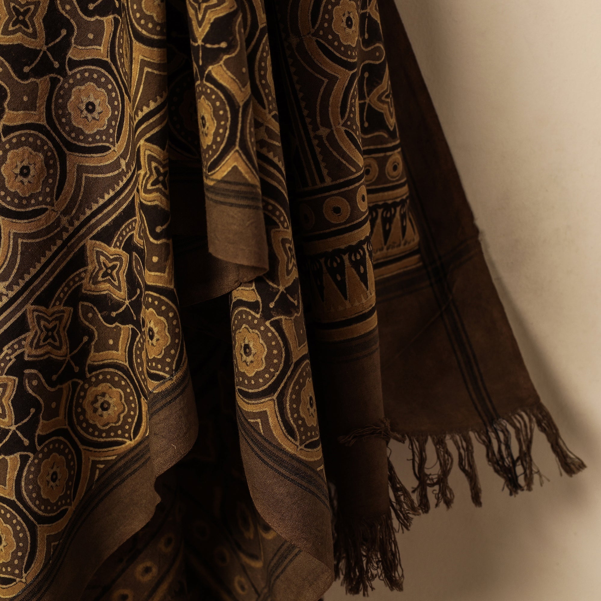KACHCHH JI CHHAAP Brown - Block Print Cotton Ajrakh Handloom Towel - view 3
