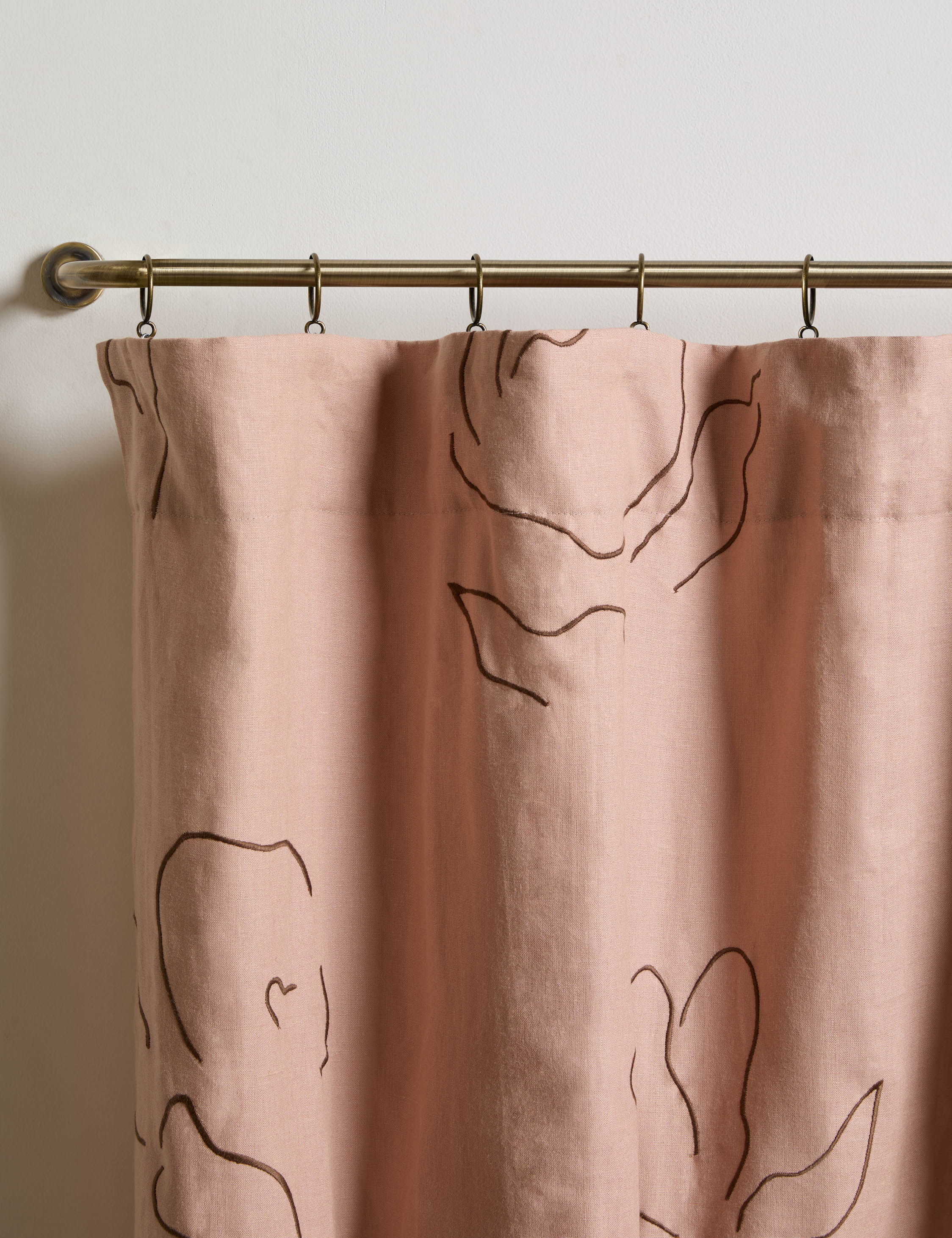 Lulu and Georgia Narsi Embroidered Linen Curtain Panel by Sarah Sherman Samuel - view 7
