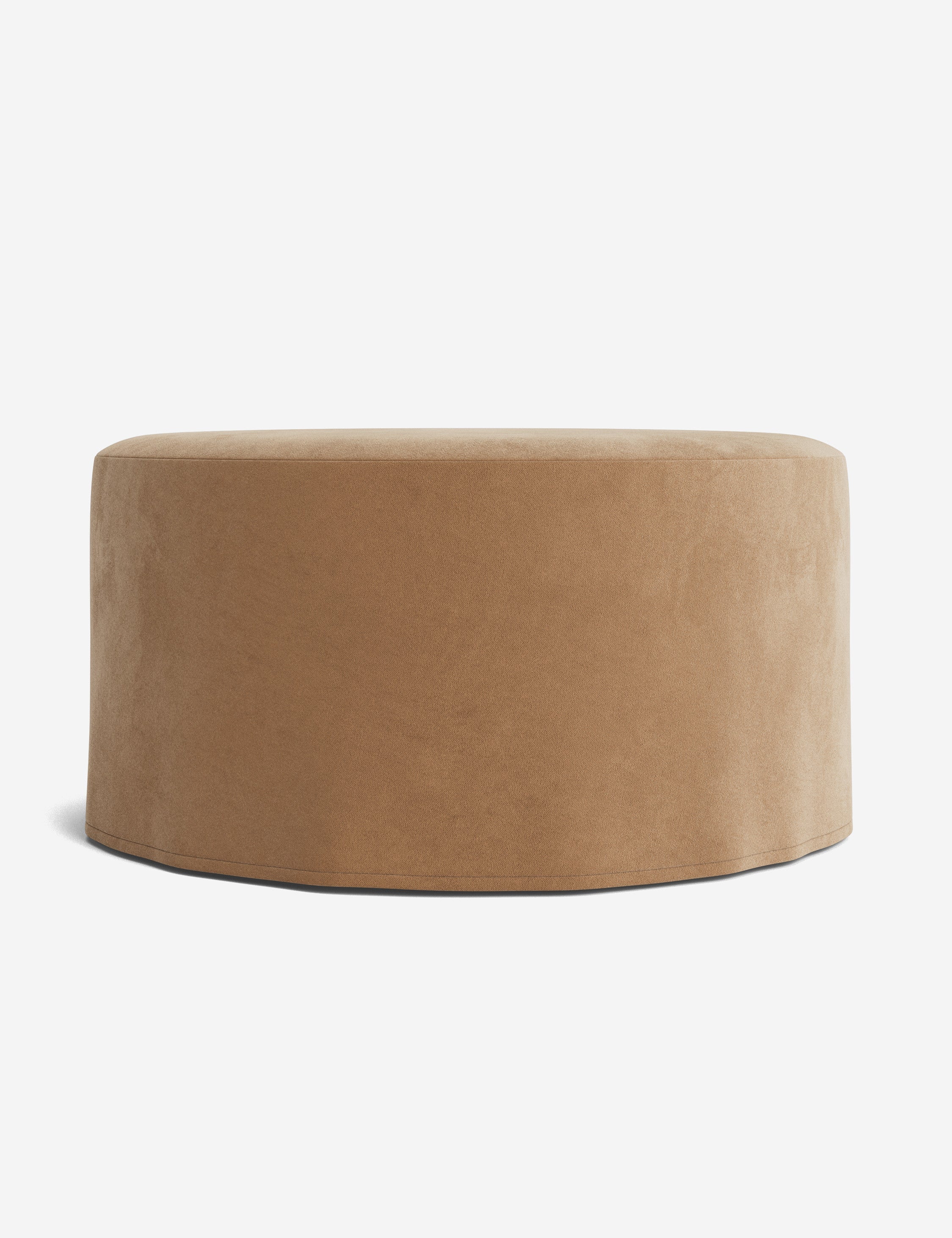 Lulu and Georgia Portola Slipcover Round Ottoman - view 15