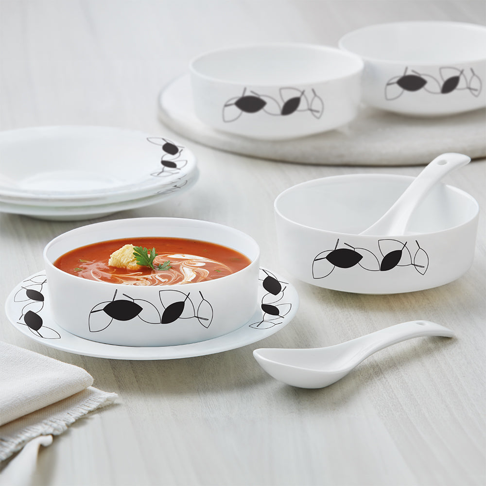 My Borosil Larah by Borosil Shadow Soup Bowl w Saucer Set