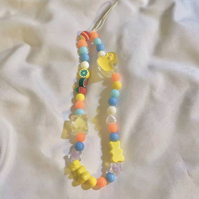 Peeperly Cheerful Teddy Bear Beads Phone Charm - view 4