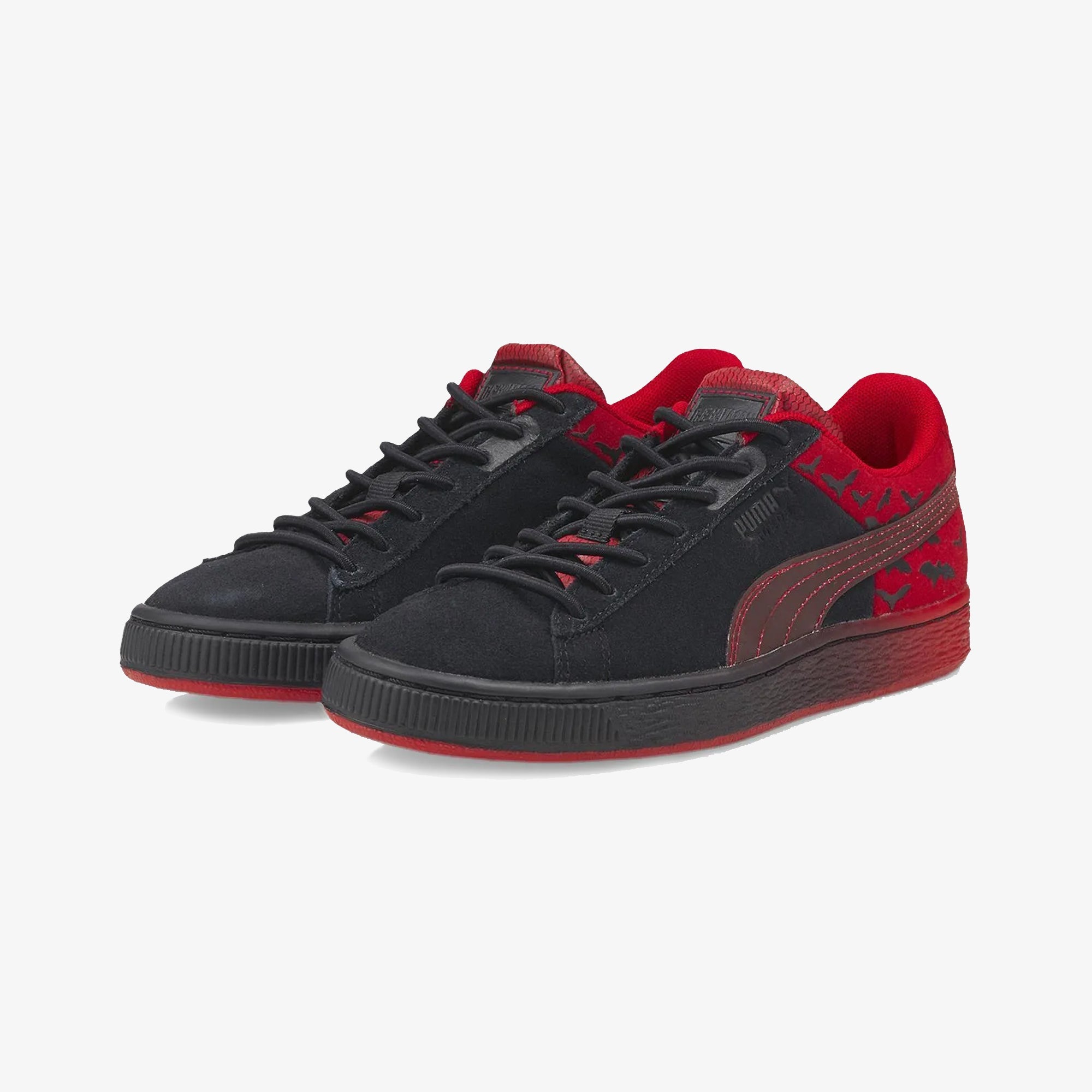 Puma | x BATMAN SUEDE CLASSIC YOUTH { BLACK/RED - view 2