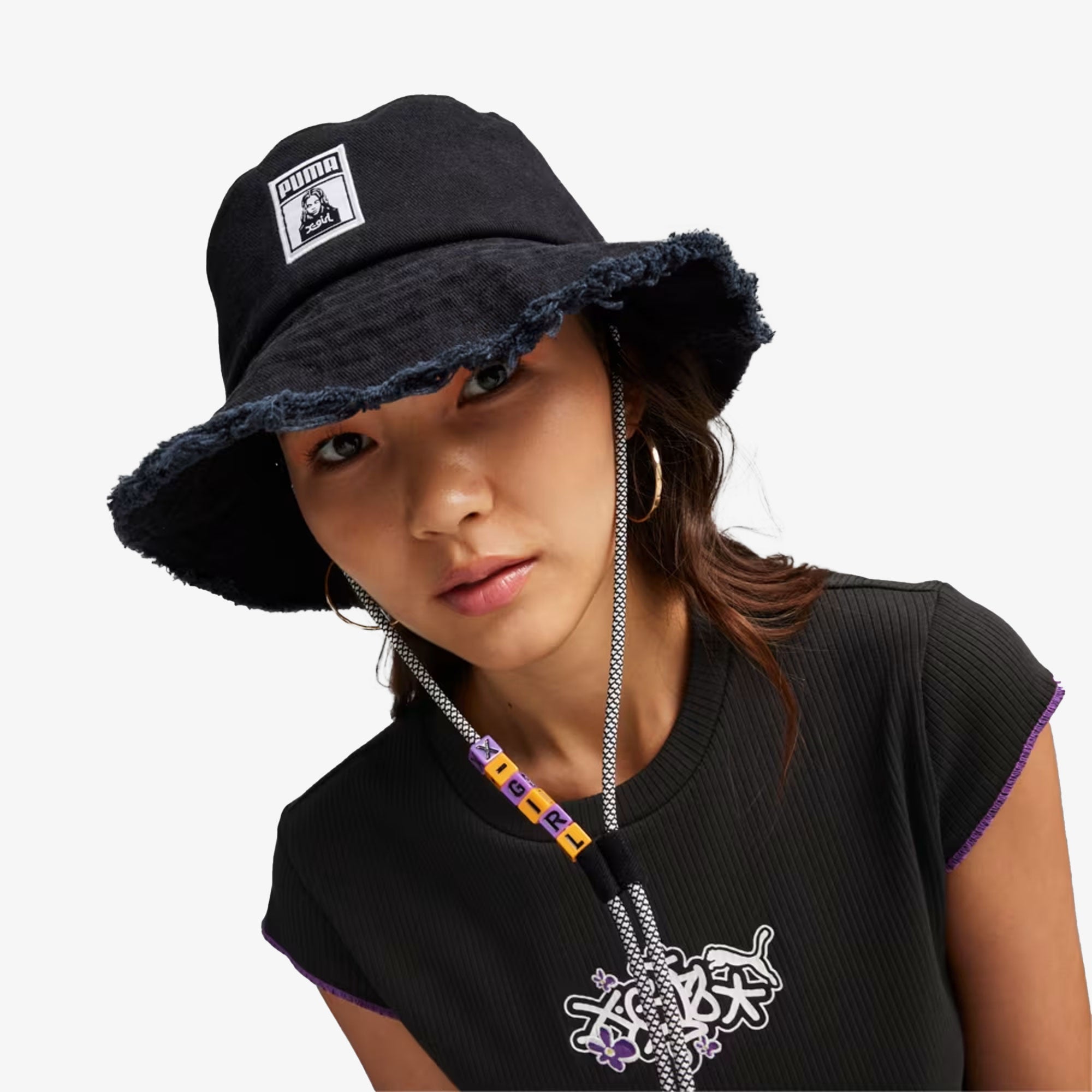 PUMA | x X-GIRL BUCKET HAT { BLACK - view 3