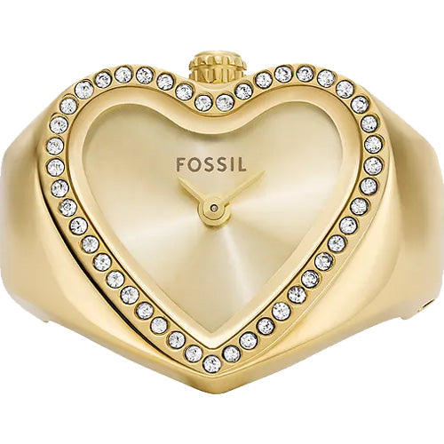 Fossil Watch Ring Gold Dial Women 18mm ES5407 - view 2