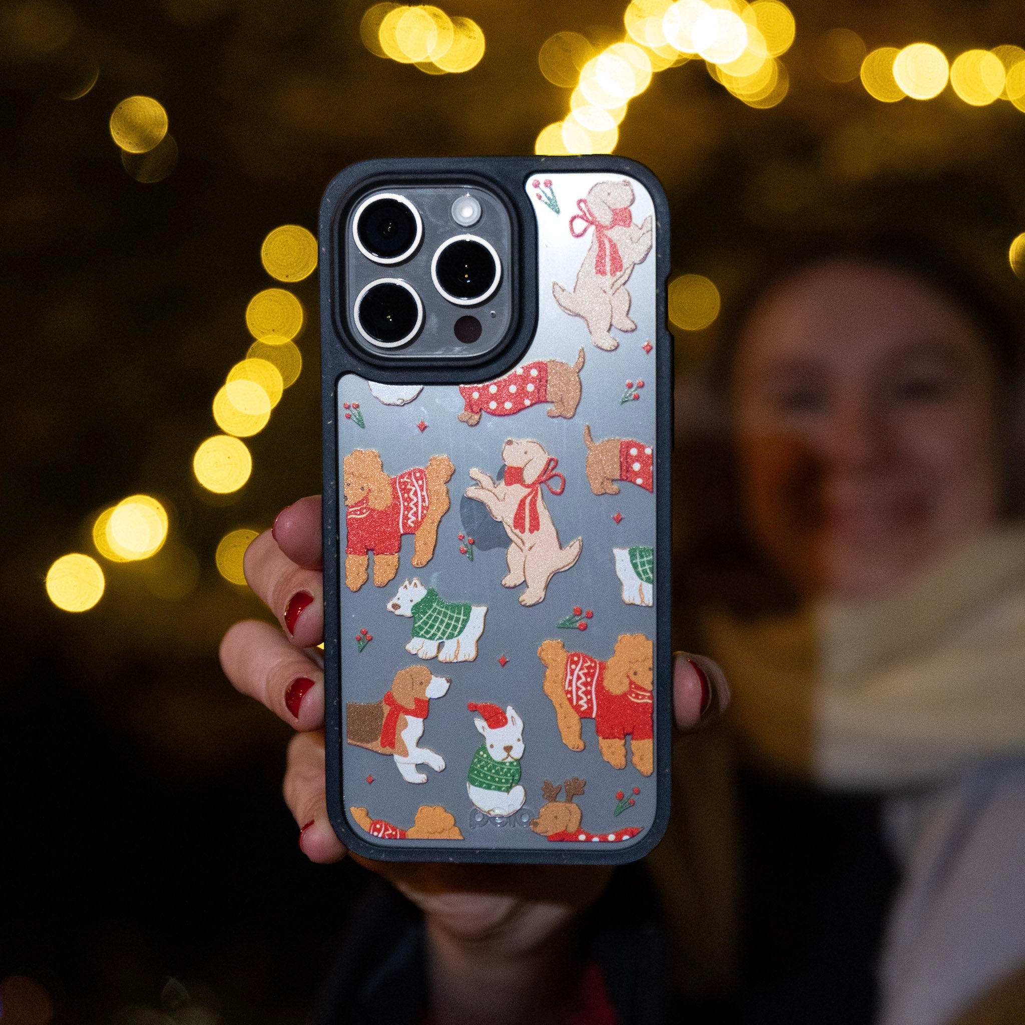 BlackTree Clear Jolly Doggos iPhone 11 Case With Black Ridge - view 2