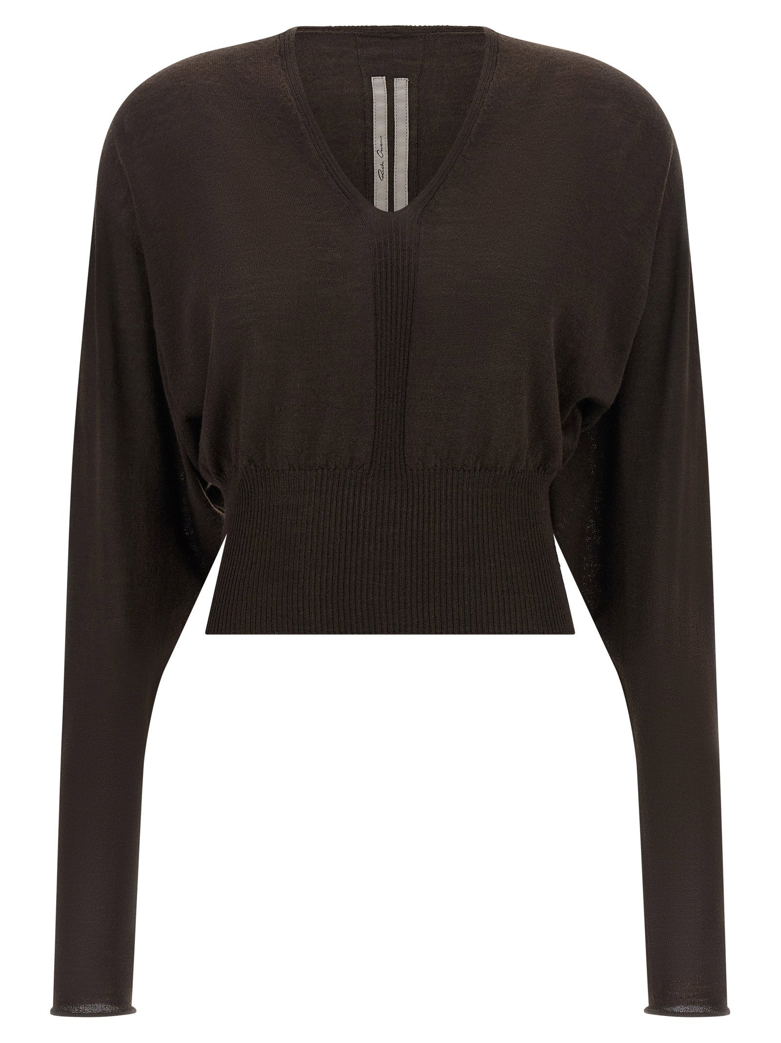 Rick Owens V Cropped Top – 100% virgin wool