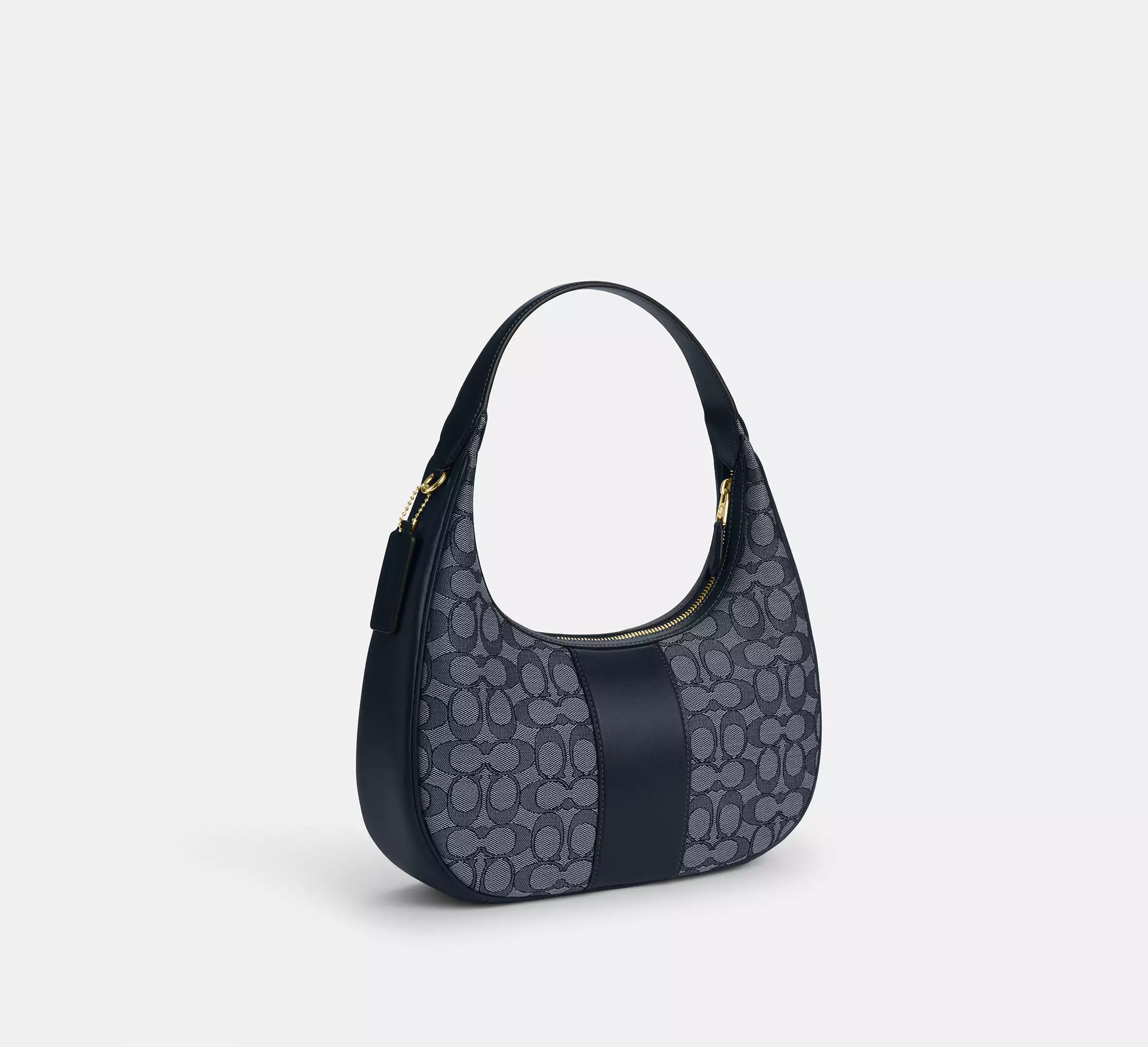 HYPE ELIXIR Coach Carmen Shoulder Bag In Signature Jacquard Midnight Navy - view 2