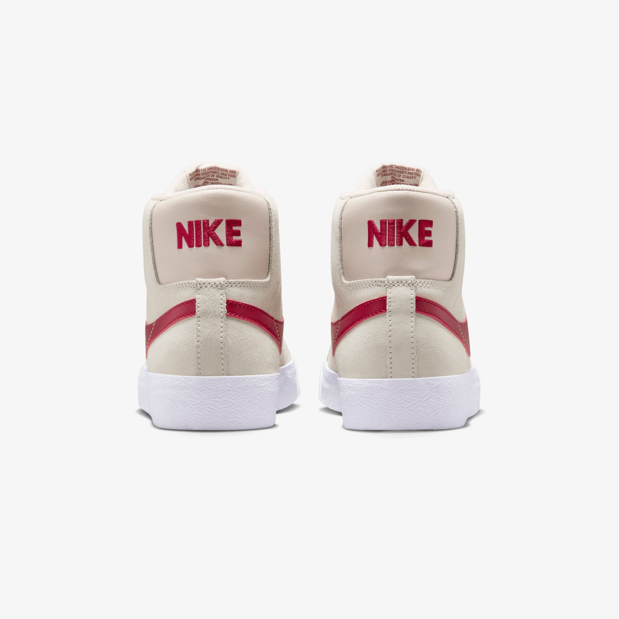 Nike | SB ZOOM BLAZER MID { PALE IVORY/NOBLE RED-SILT RED-WHITE - view 4