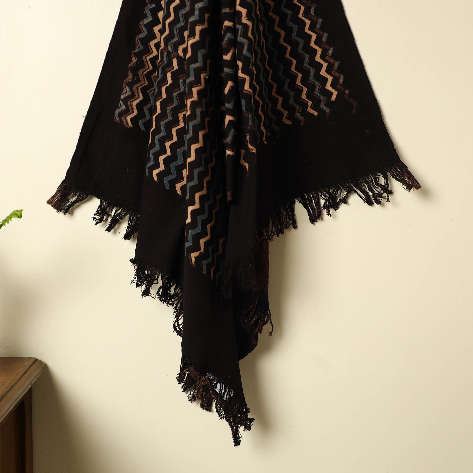 KACHCHH JI CHHAAP Brown - Handloom Block Print Cotton Ajrakh Towel 02 - view 2