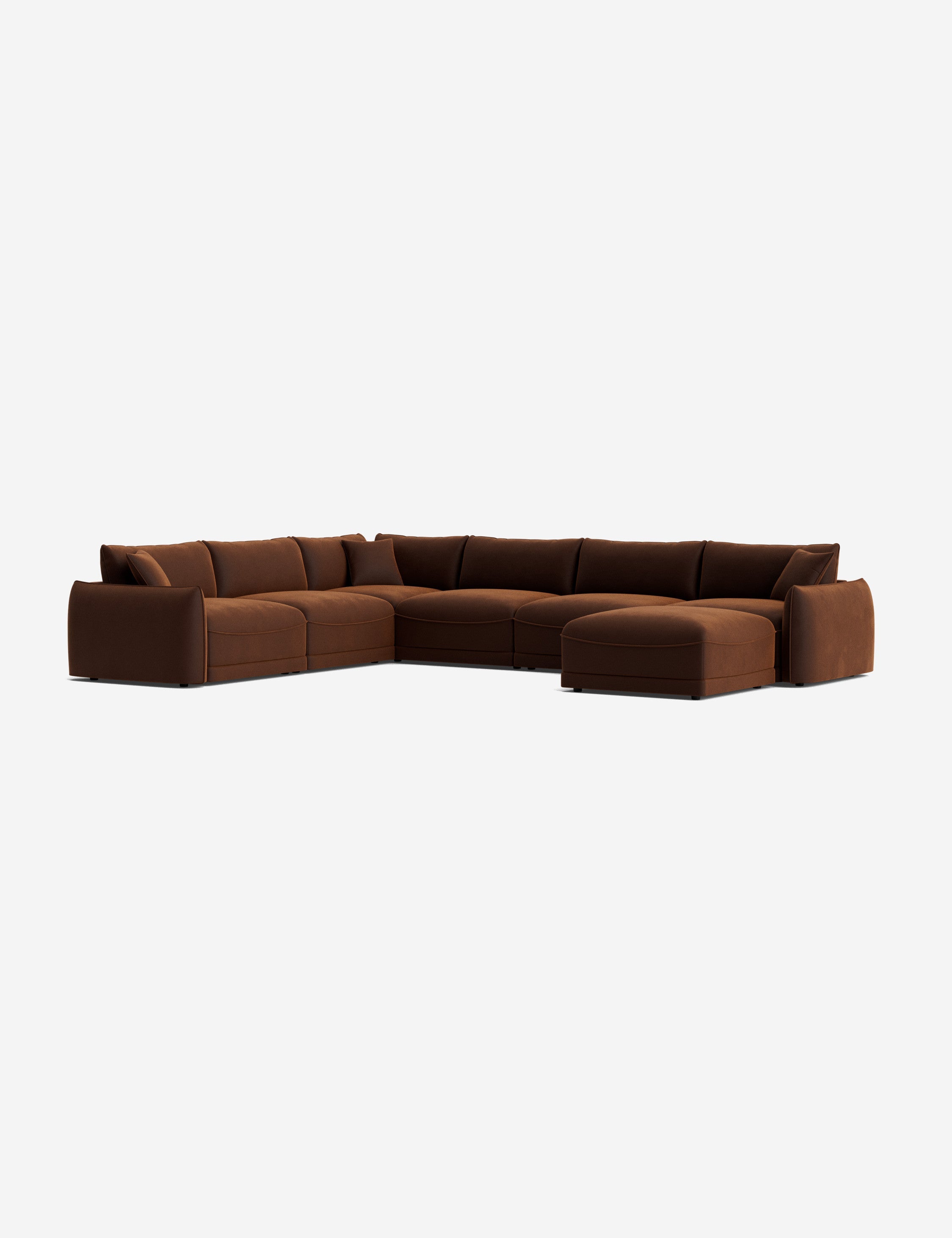Lulu and Georgia Balmer Modular Corner Sectional Sofa With Ottoman - view 13