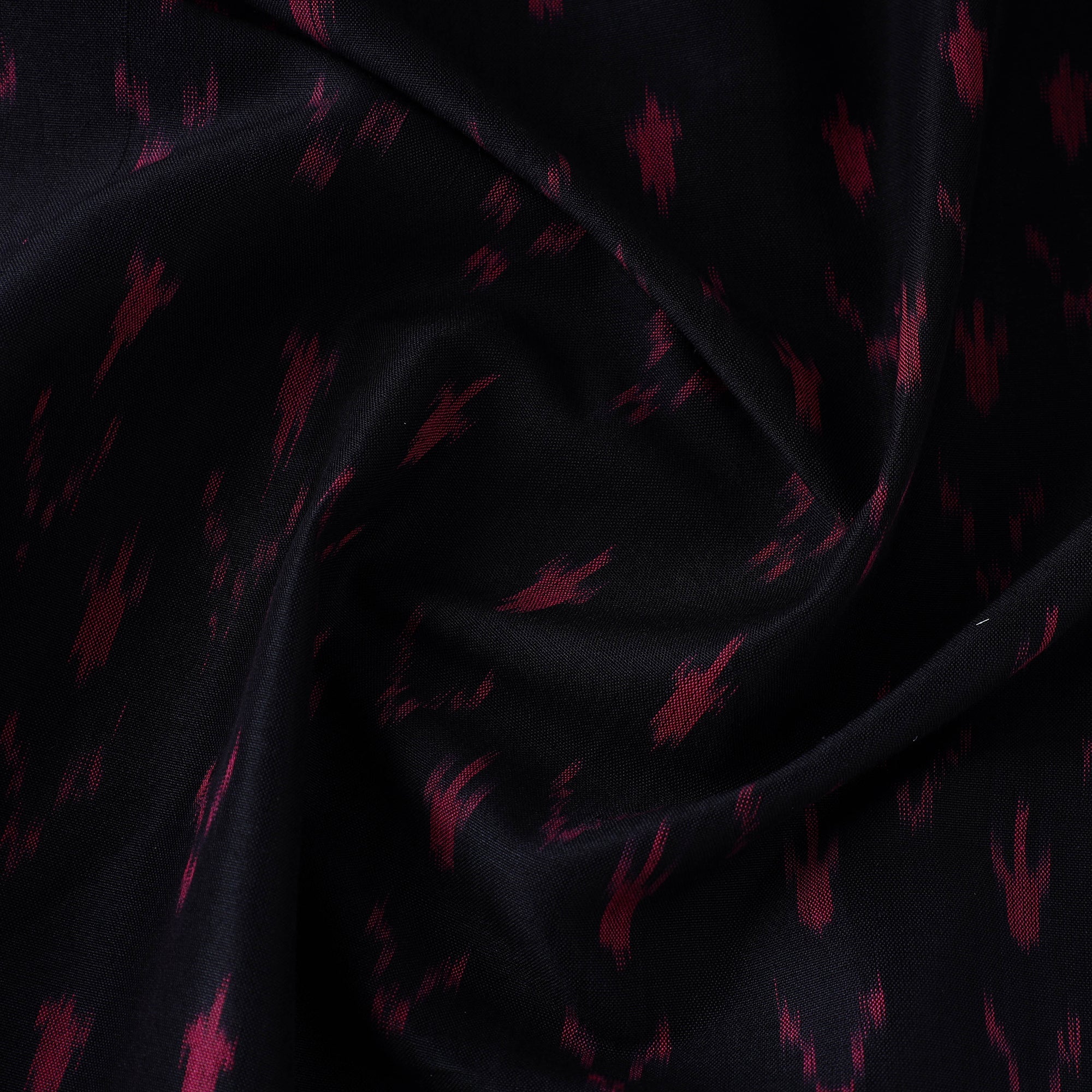 SOUTH KARGHA Black - Mercerised Cotton Pochampally Ikat Fabric 06 - view 4