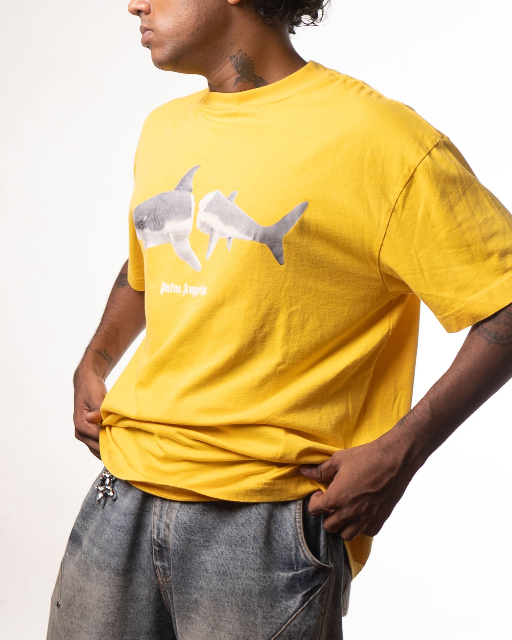 PALM ANGELS Palm Angles Tshirt Yellow - view 2