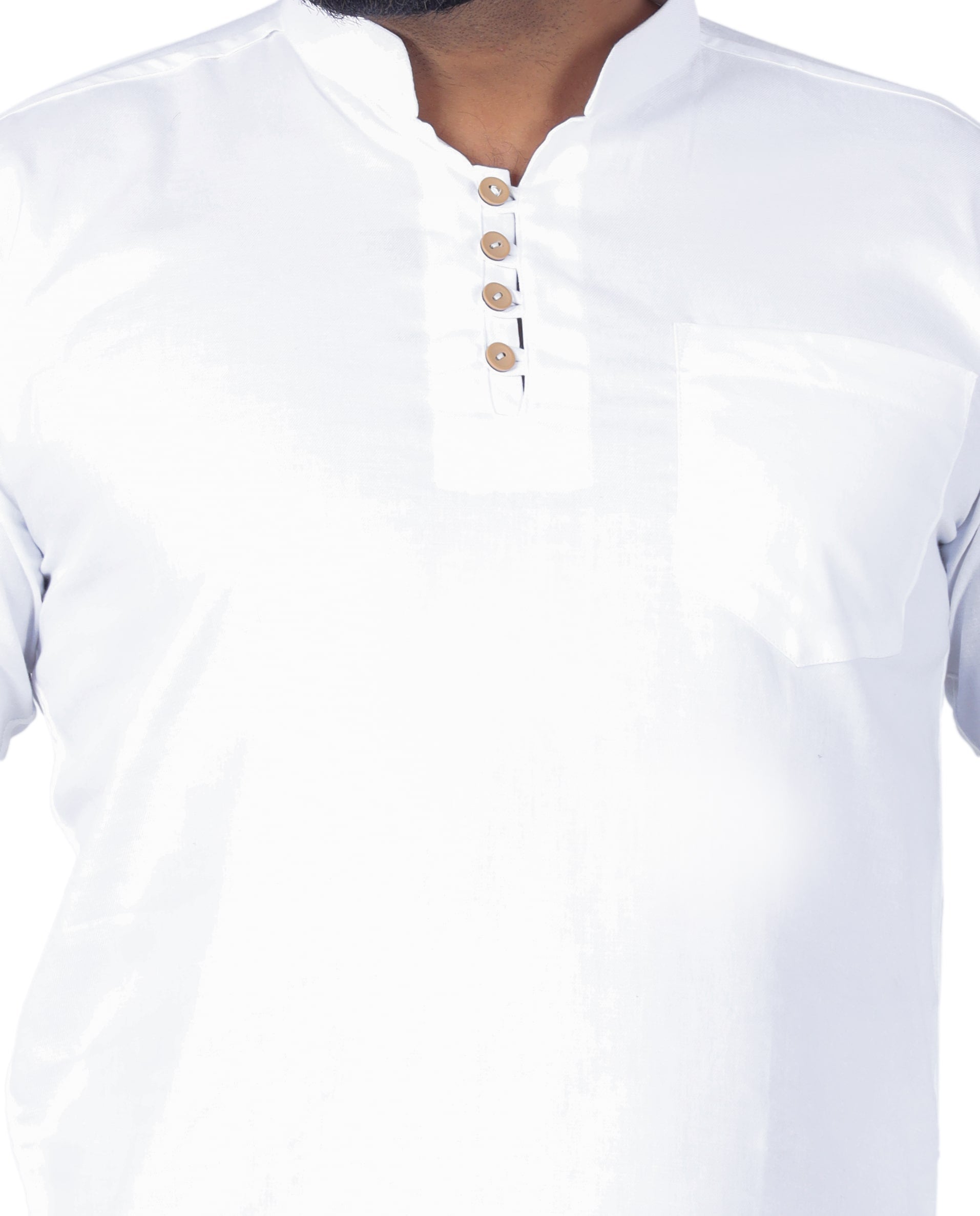 Fab Alchemy White Solid Pure Cotton Straight Kurta - view 2