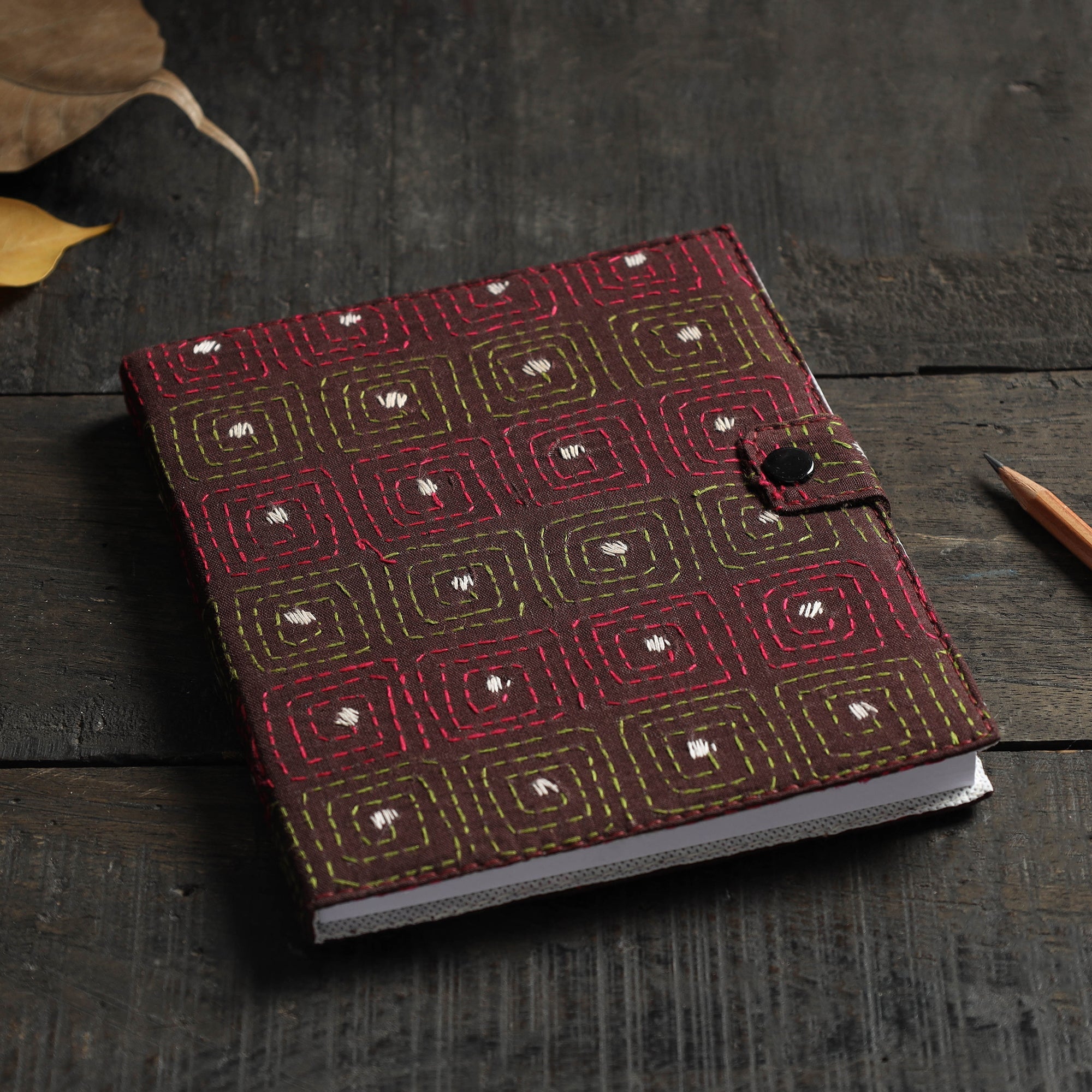 ASALKAAR Bengal Kantha Work Handcrafted Notepad (7 x 6 in)