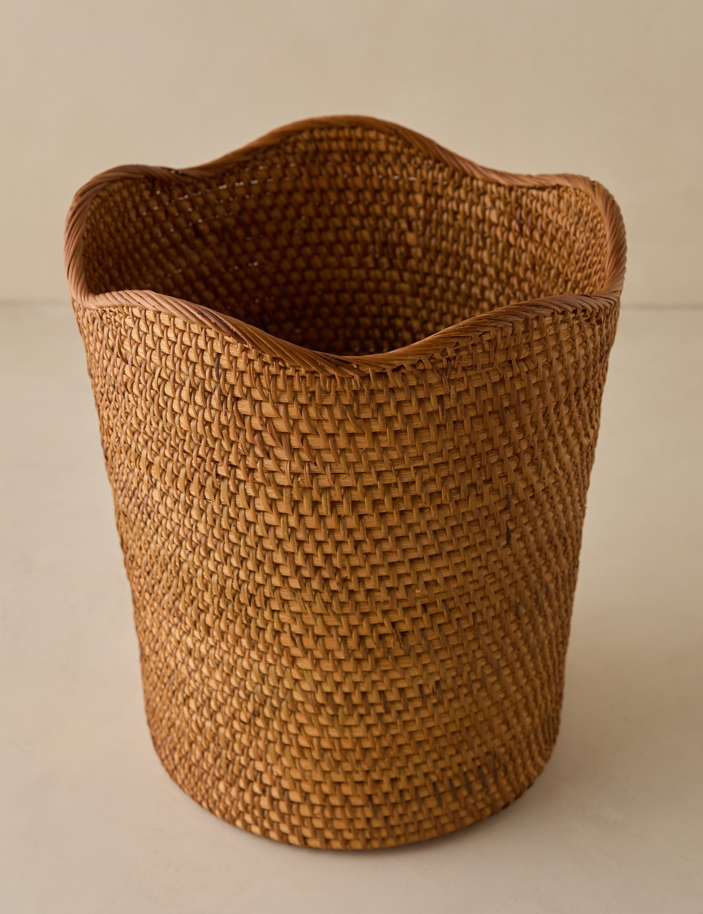 Lulu and Georgia Tyna Rattan Wastebin – Natural - view 2