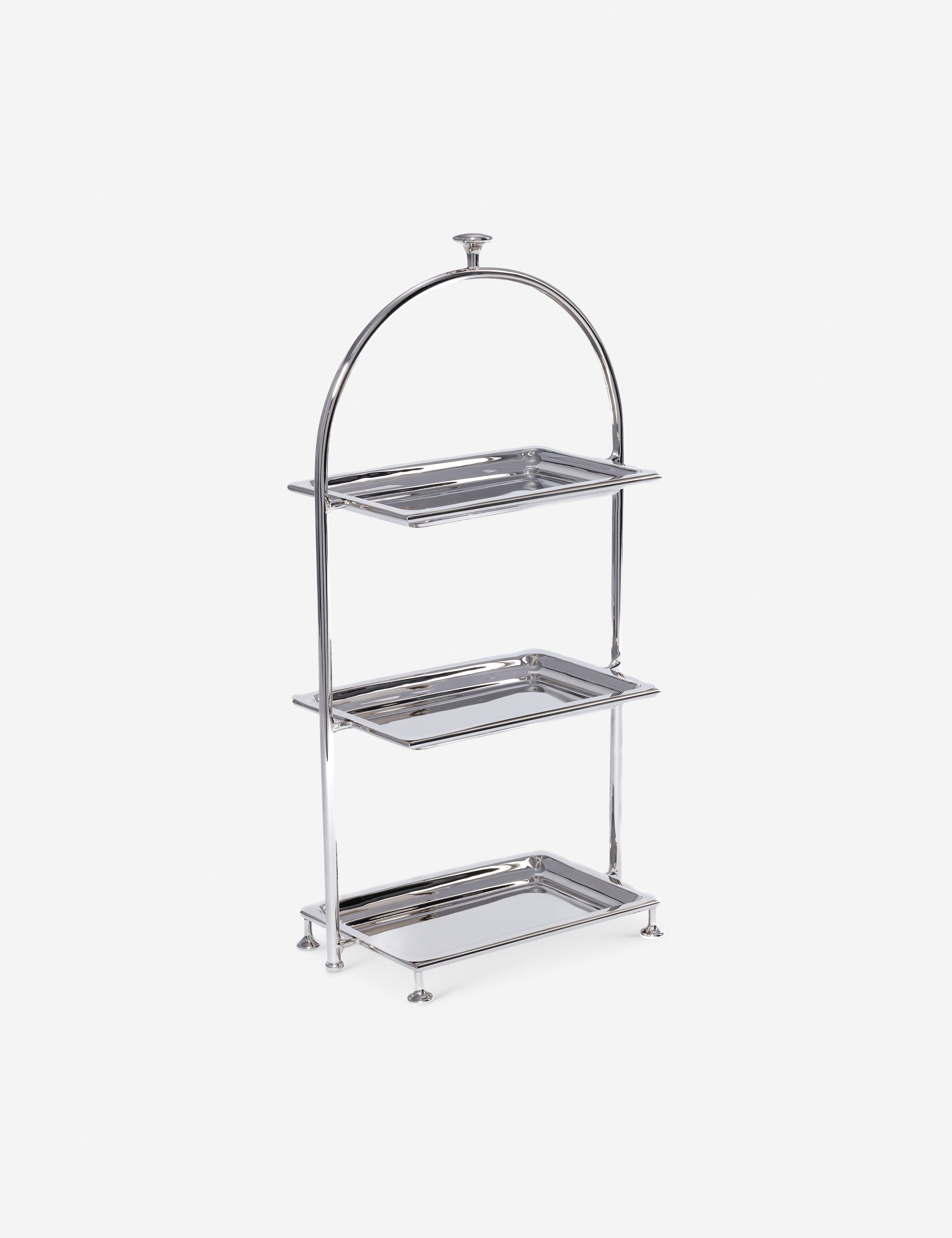 Lulu and Georgia Donahue Serving Stand – Polished Nickel