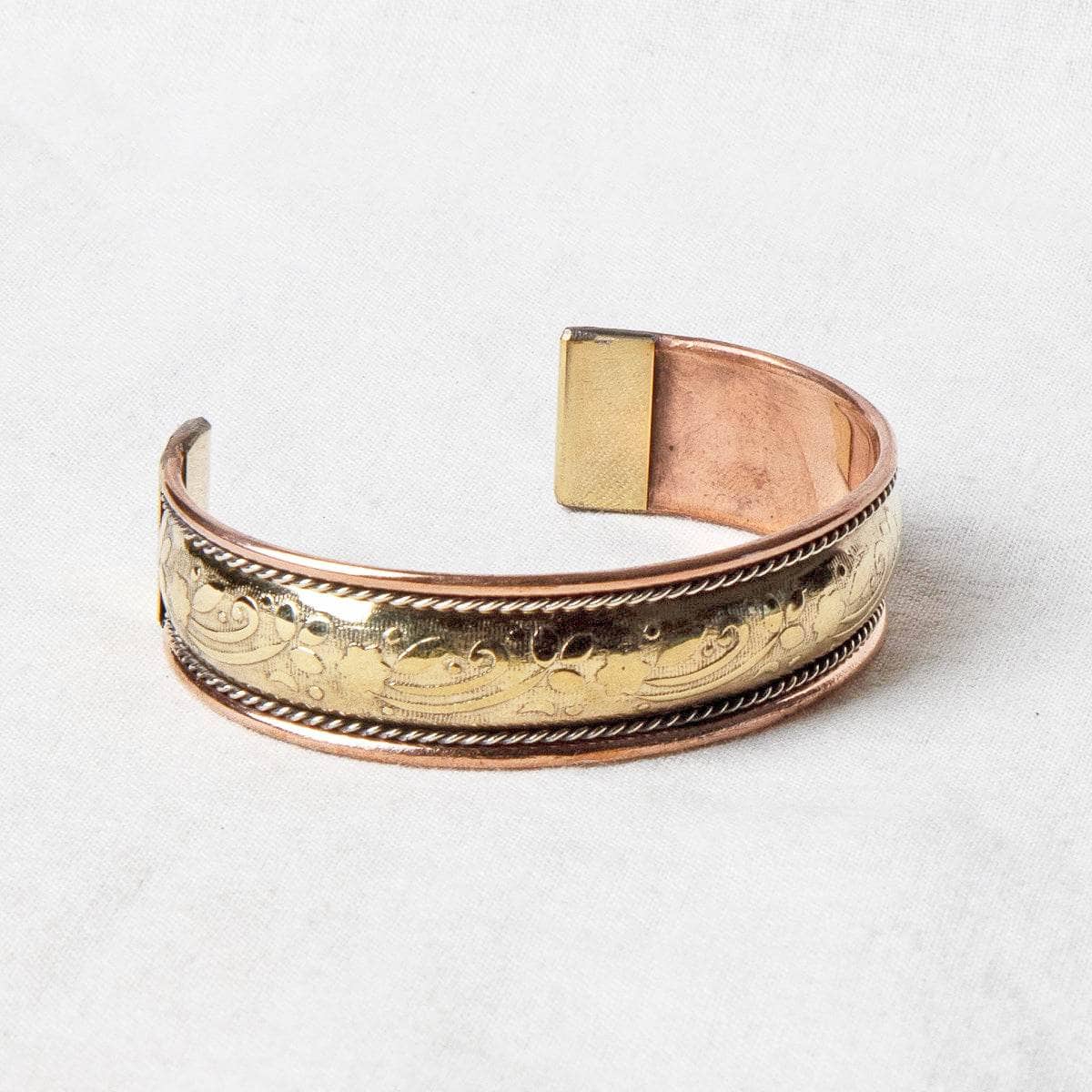 Tiny Rituals Tibetan Handcrafted Brass & Copper Healing Bracelet